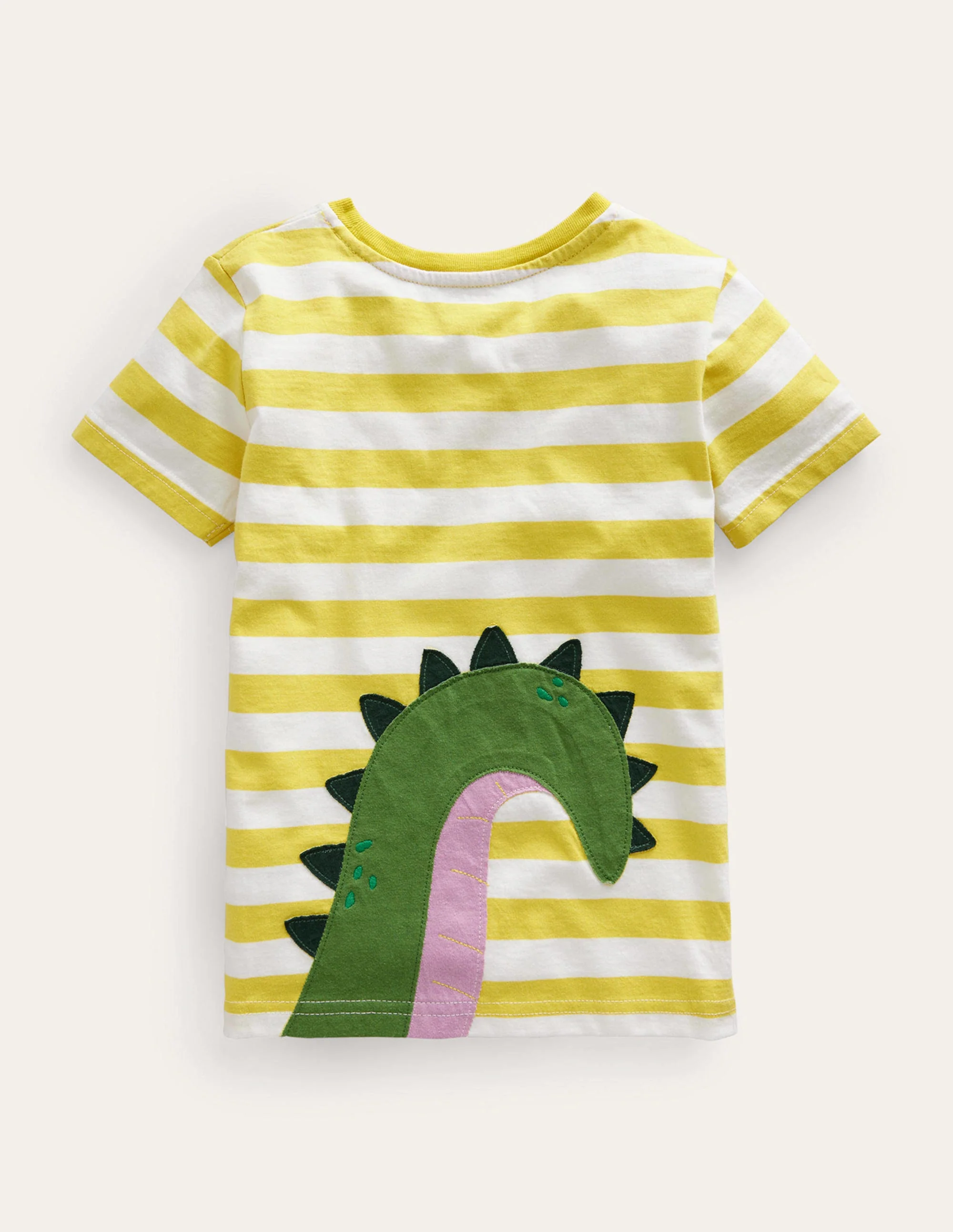 Front & Back Appliqué T-shirt-Green Crocodile - Image 2