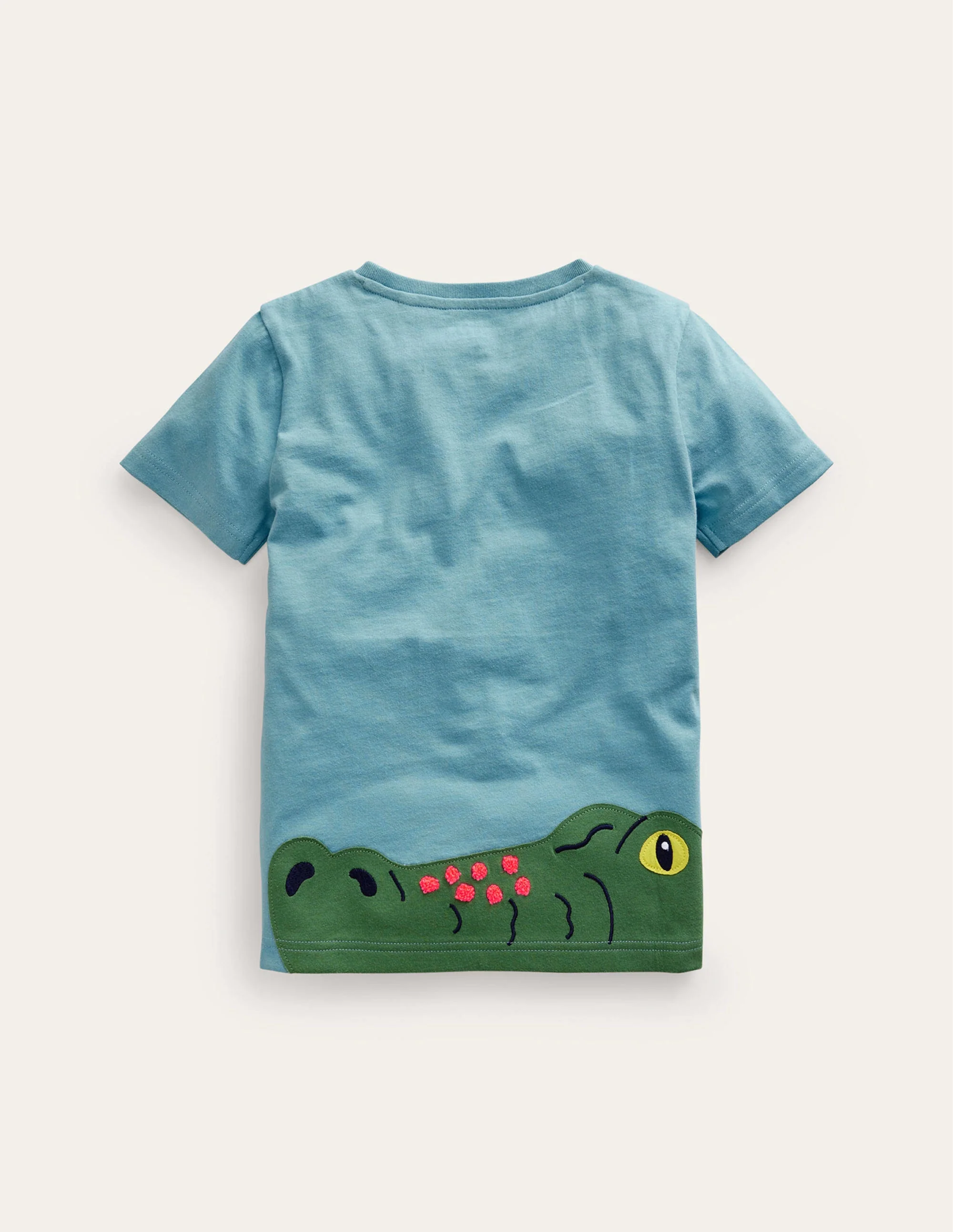 Front & Back Croc T-shirt-Duck Egg Blue Croc - Image 2