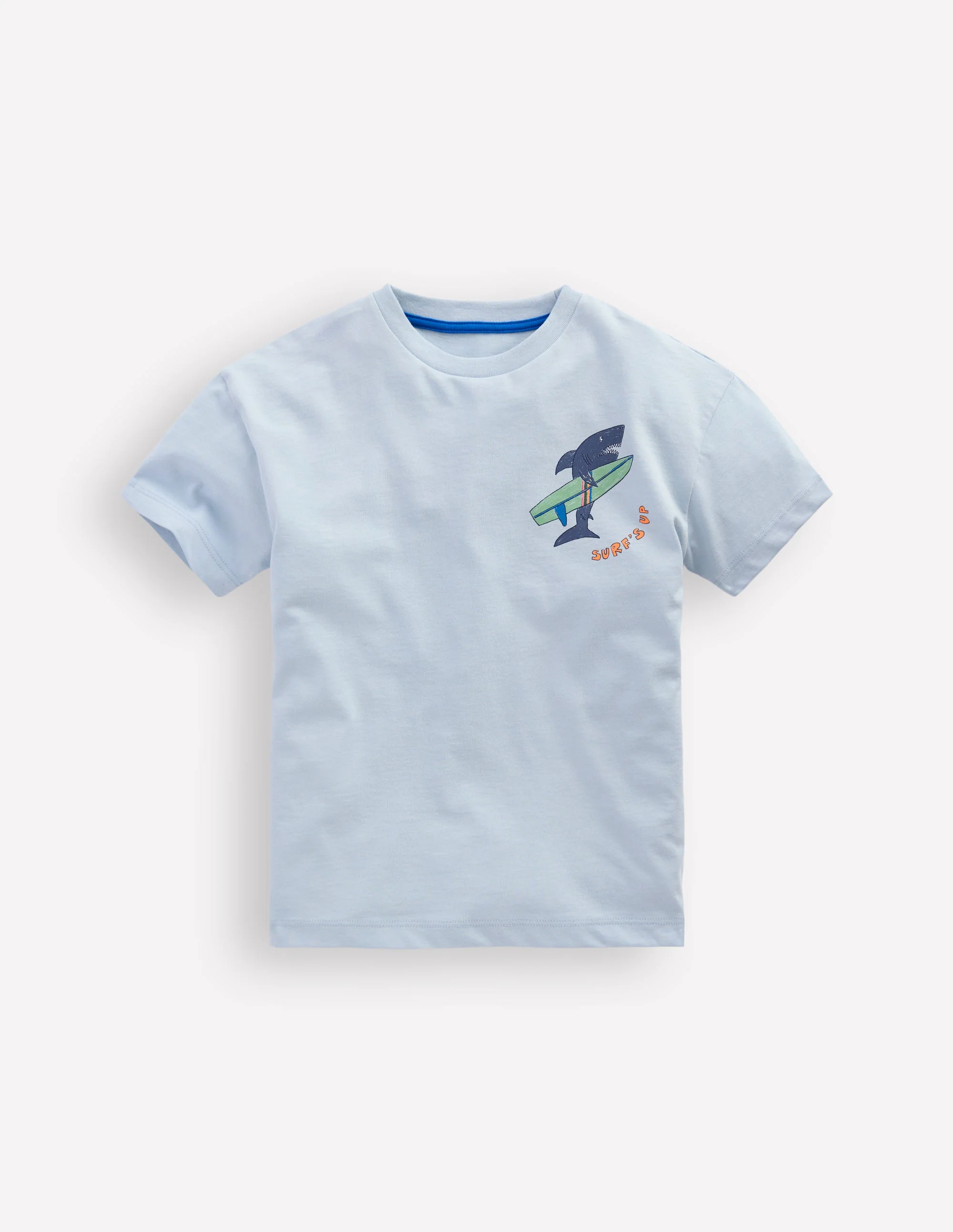 Front & Back Graphic T-shirt-Niagra Mist Surfing Shark