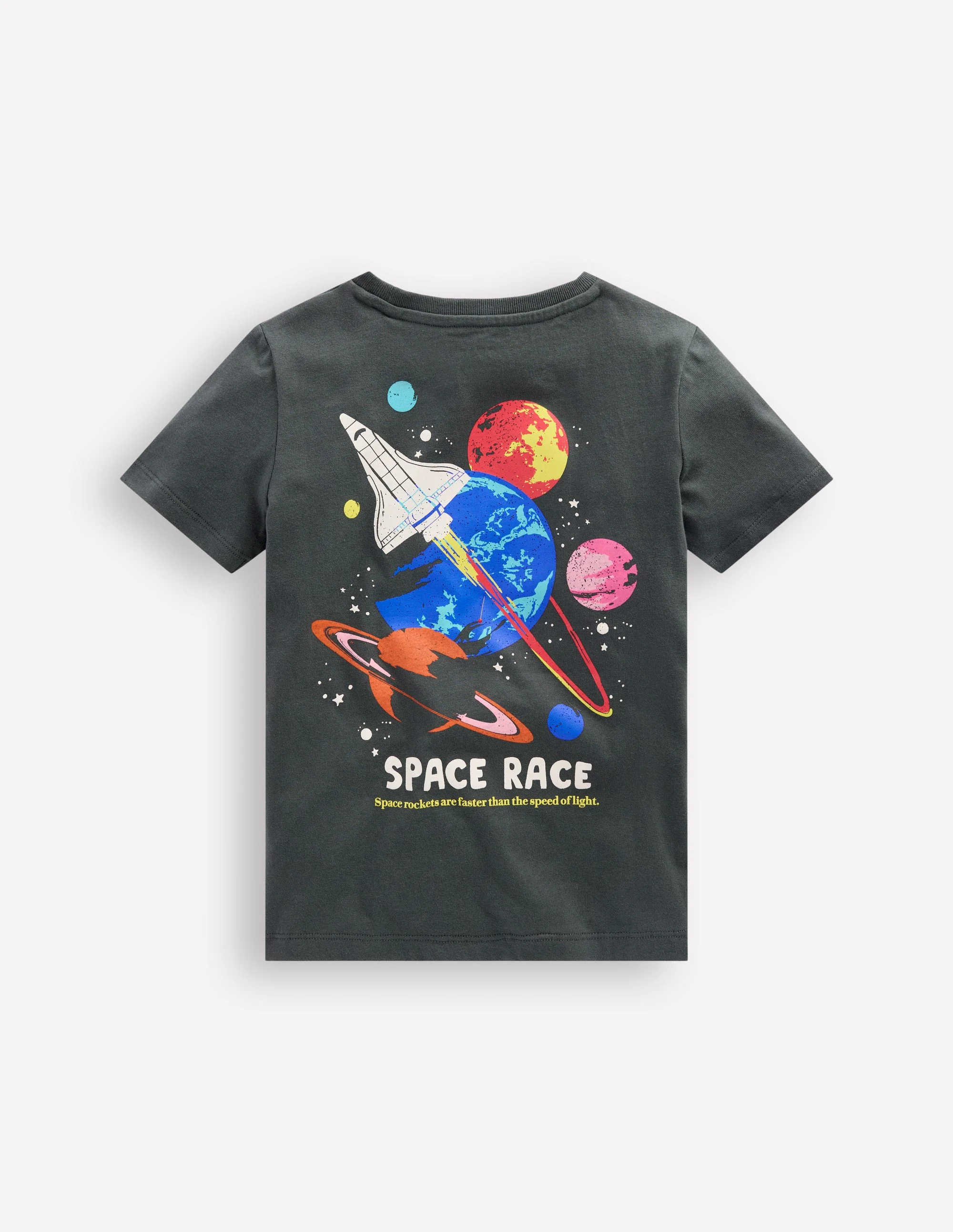 Front & Back Graphic T-shirt-Smoke Space - Image 2