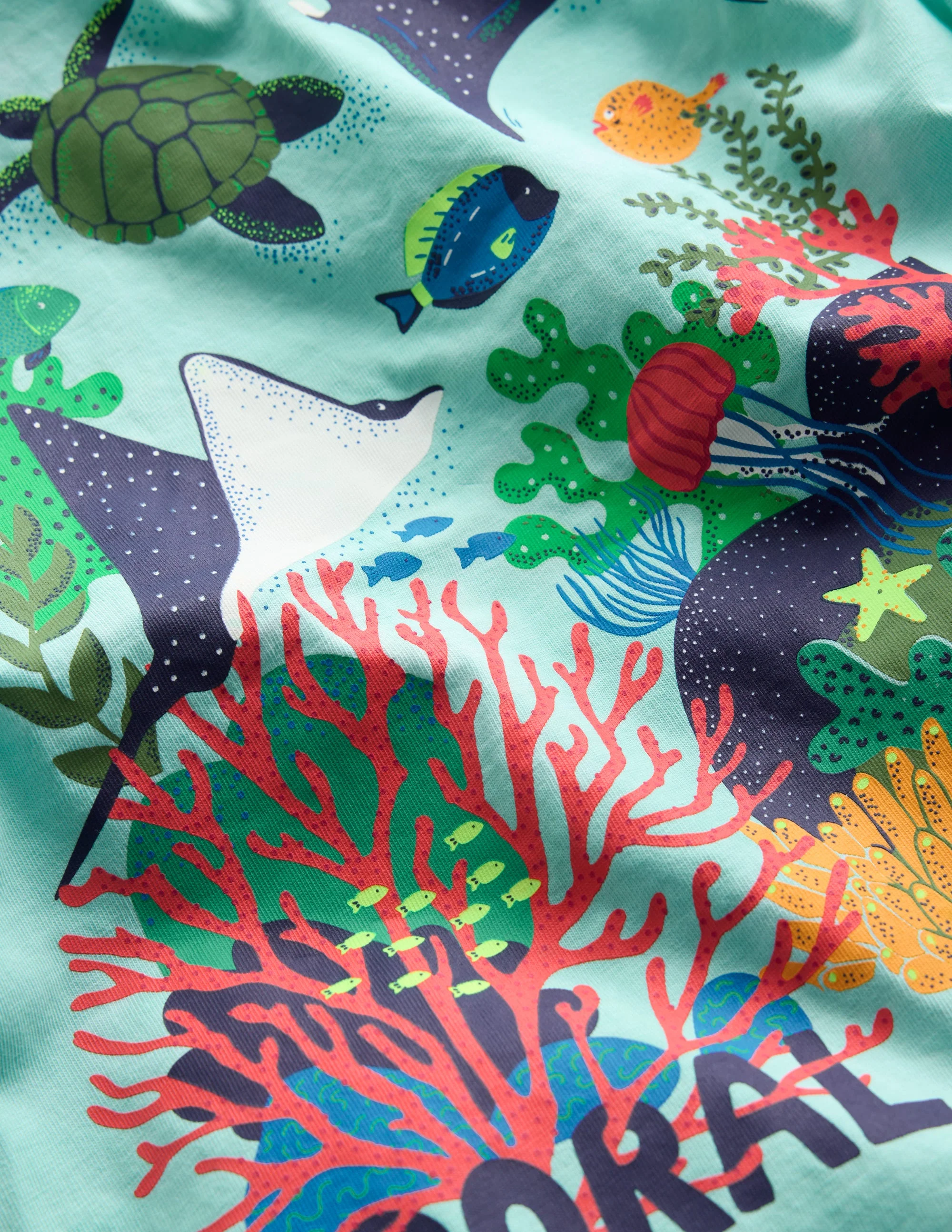 Front & Back Graphic T-shirt-Tie Dye Coral Reef - Image 6
