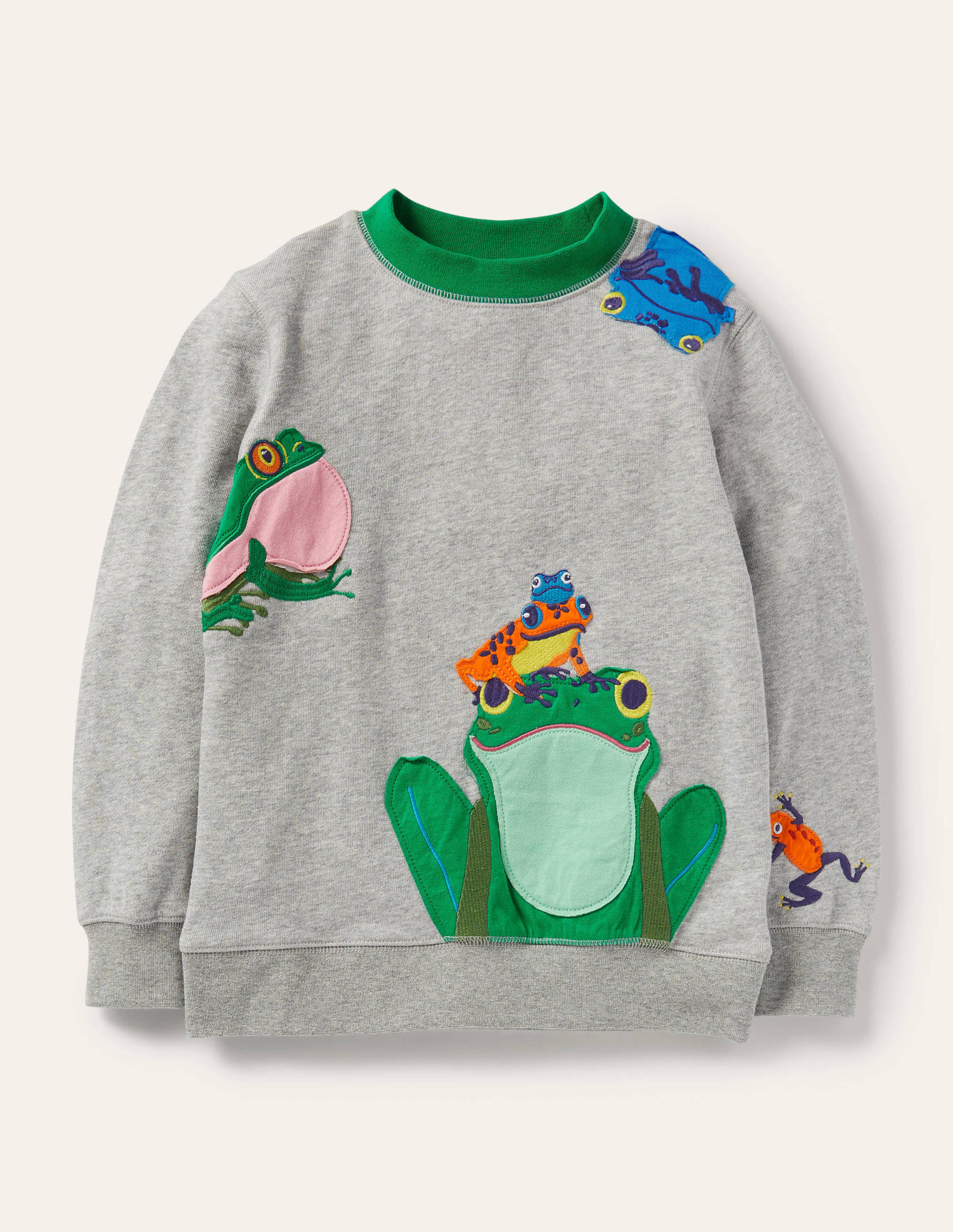 Front & Back Sweatshirt-Grey Marl Frog