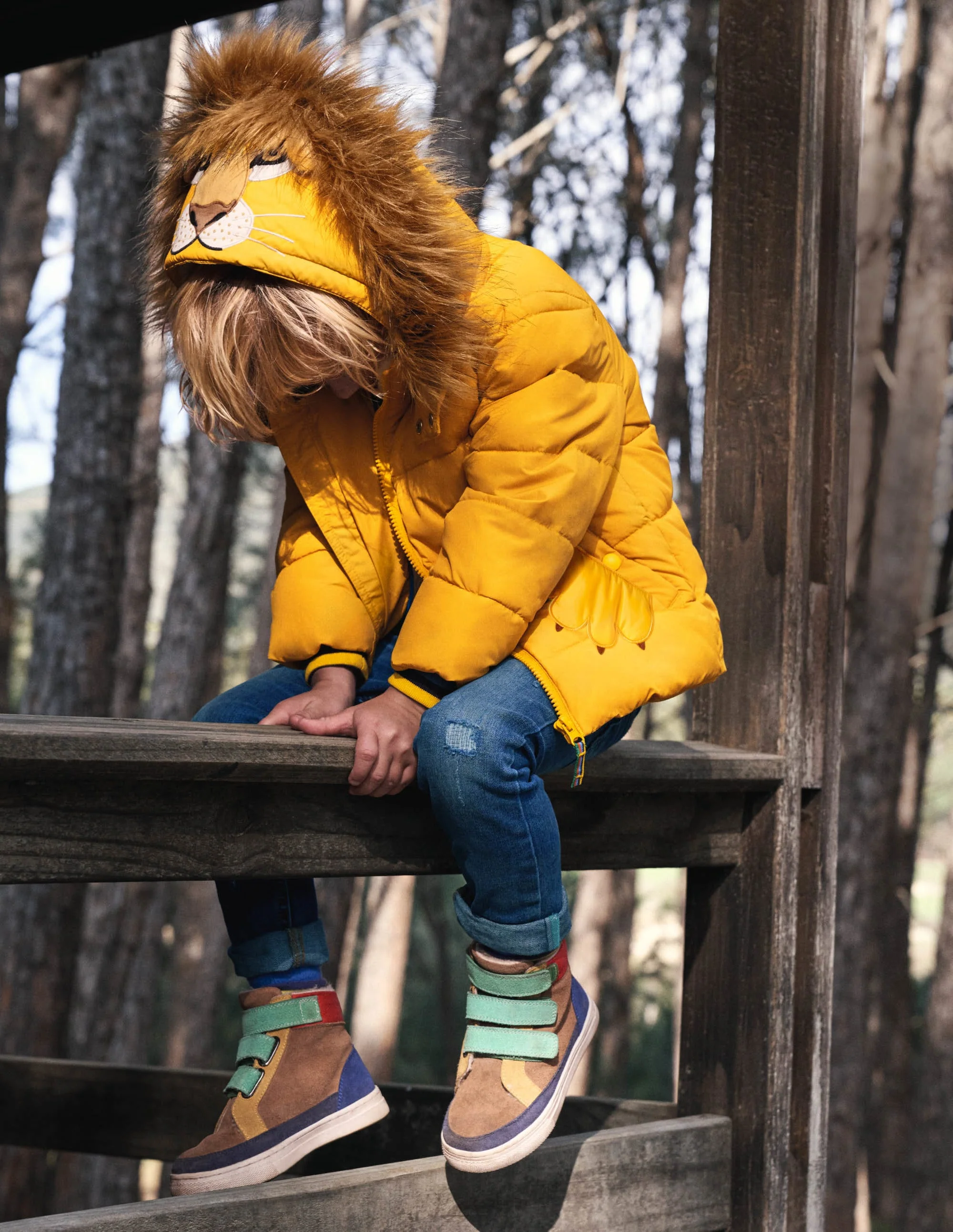 Fun Lion Padded Jacket-Honeycomb Yellow Lion - Image 4