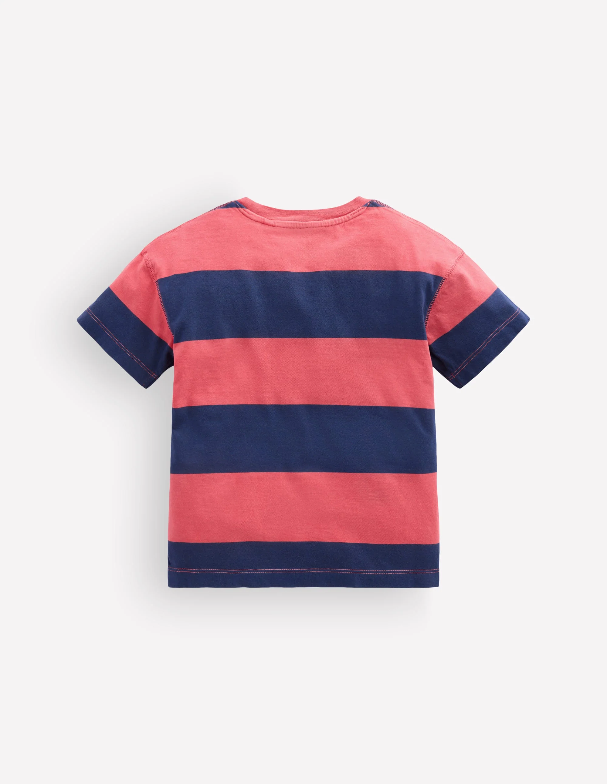 Garment Dye Relaxed T-shirt-Blood Orange / Sapphire Blue - Image 2