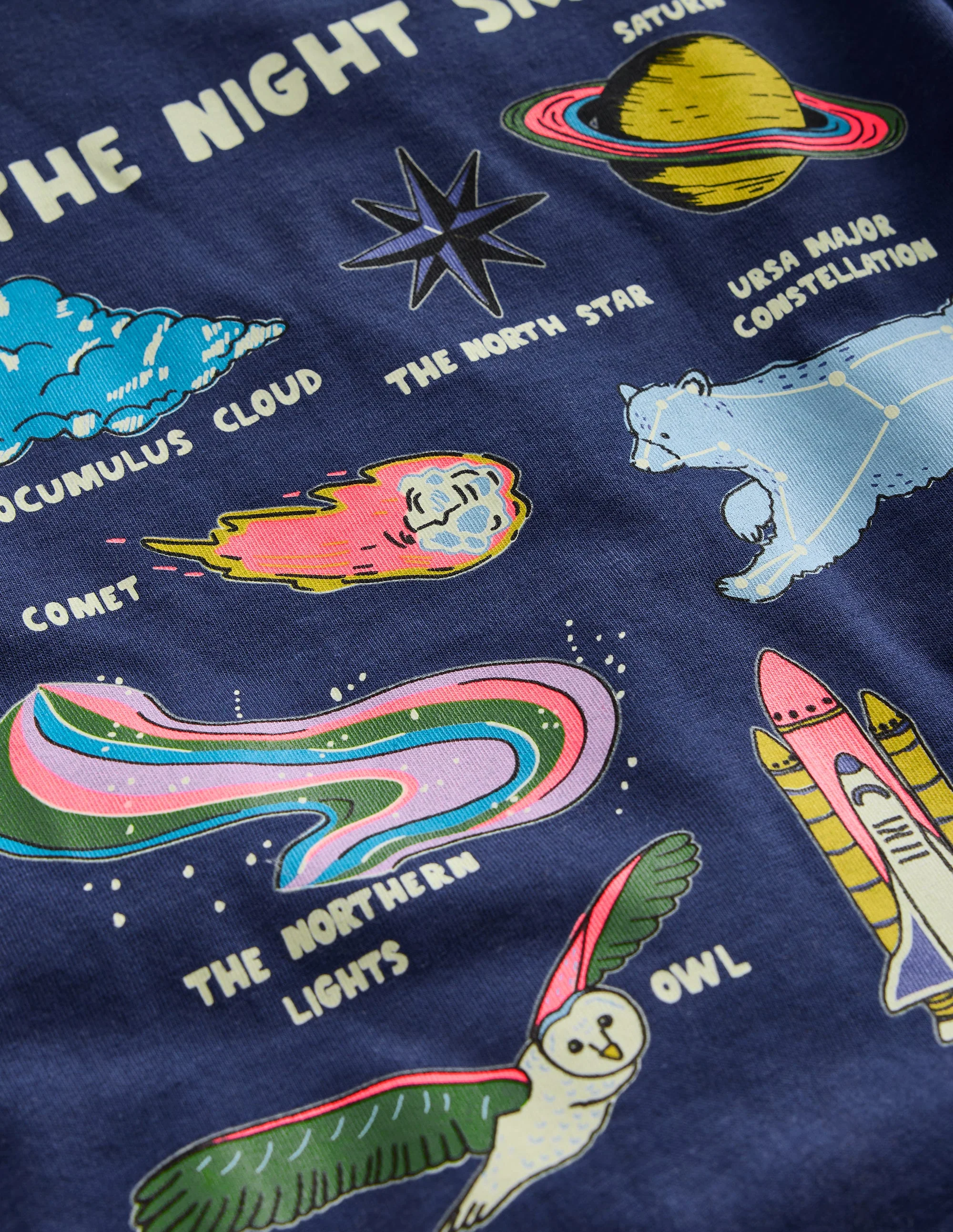 Glow-In-The-Dark T-Shirt-College Navy Night Sky - Image 3