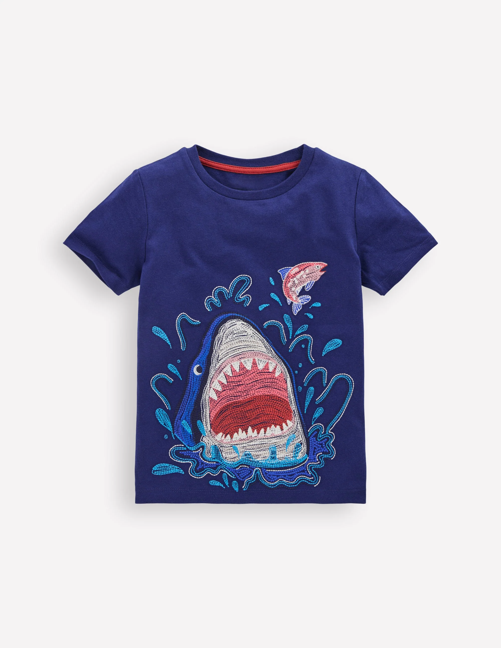 Glow Superstitch T-shirt-College Navy Shark