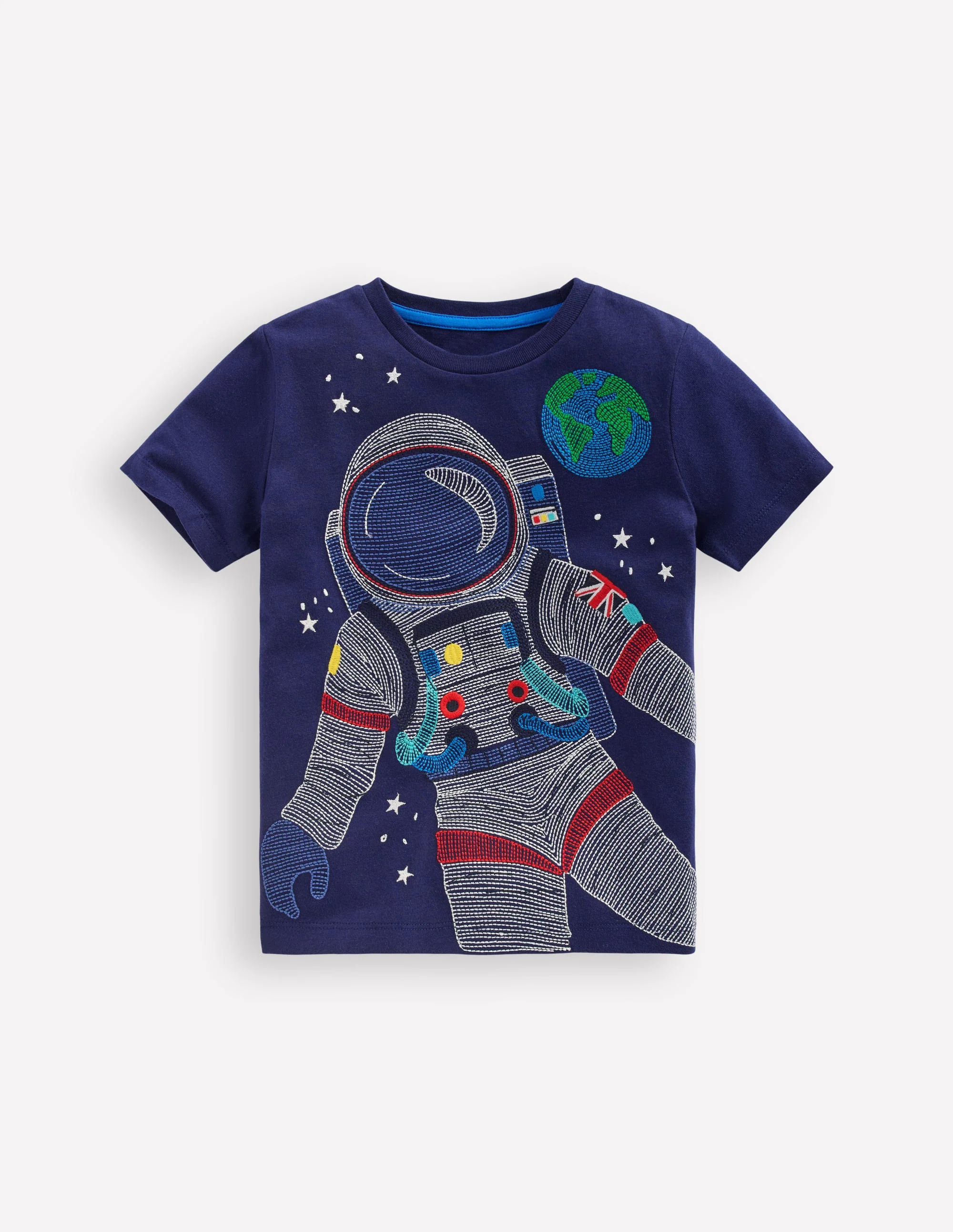 Glow Superstitch T-shirt-College Navy Spaceman