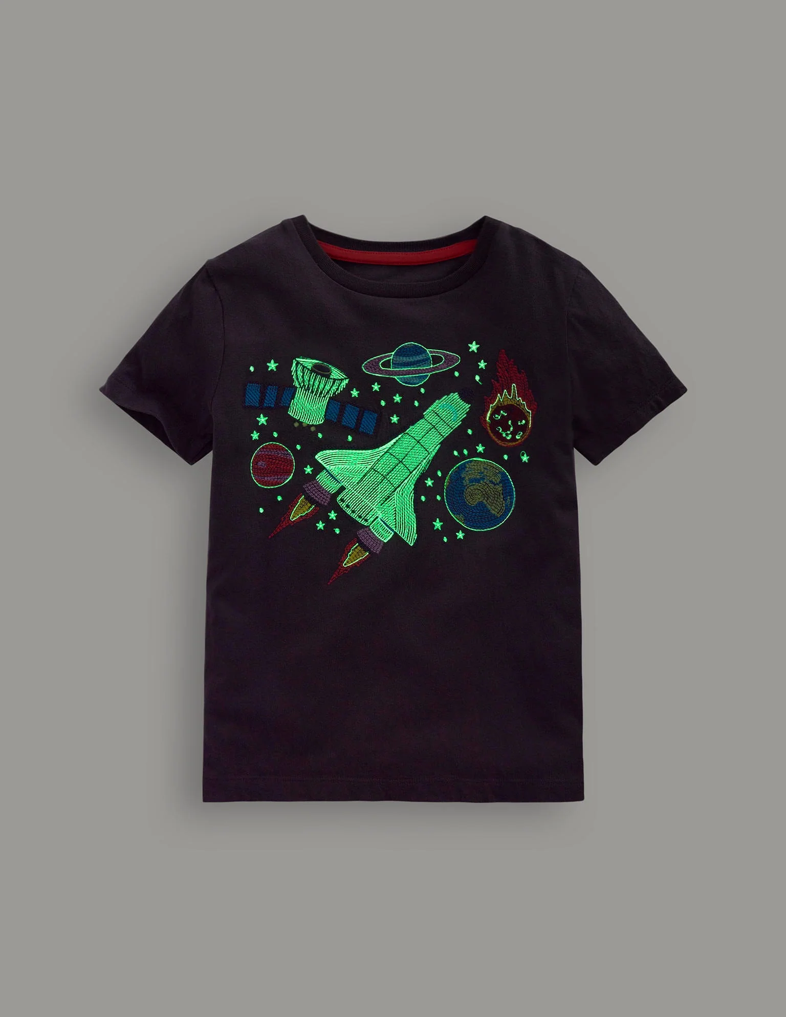 Glow Superstitch T-shirt-Robot Blue Space - Image 4