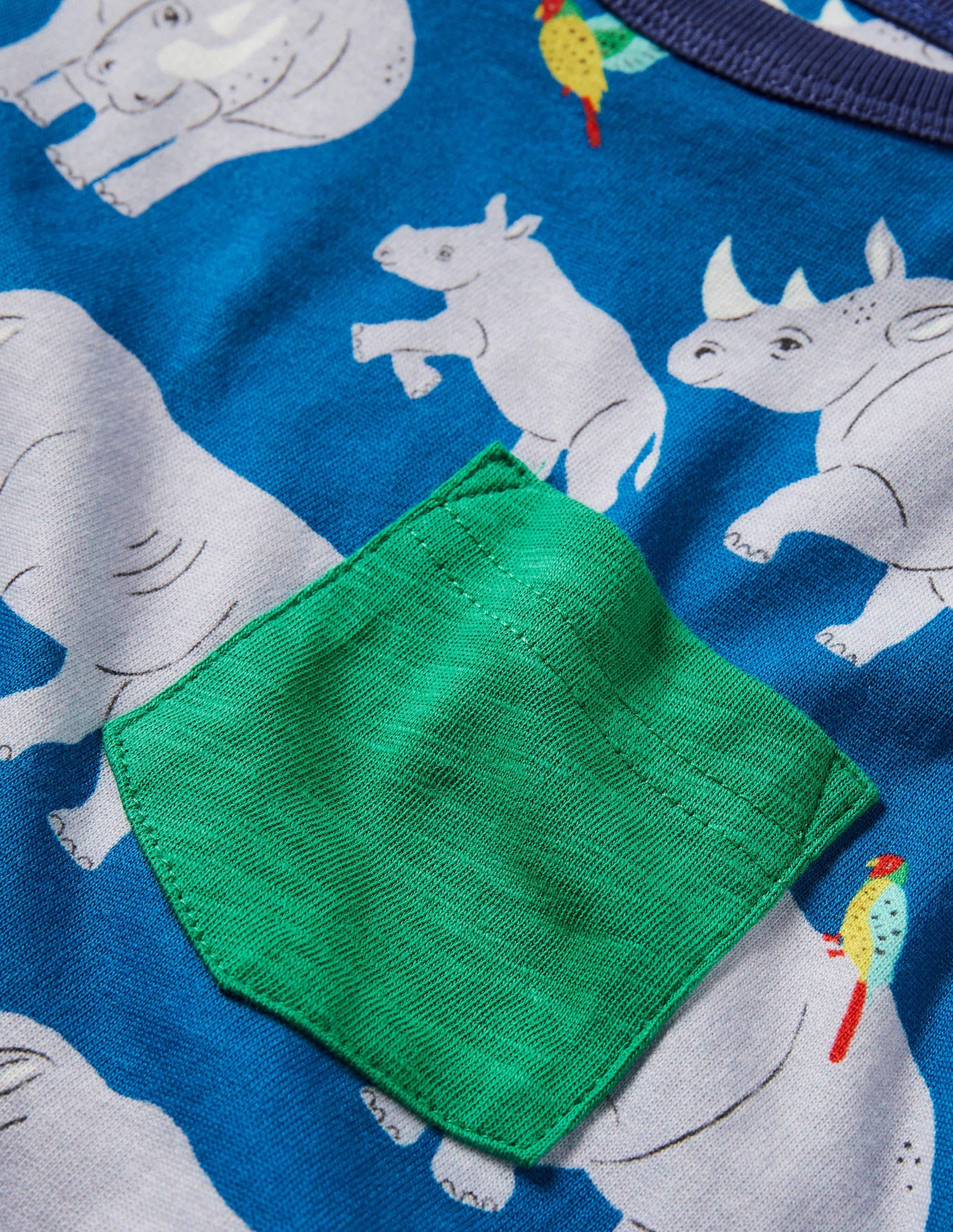 Graphic Vacation T-shirt-Elizabethan Blue Rhino - Image 3