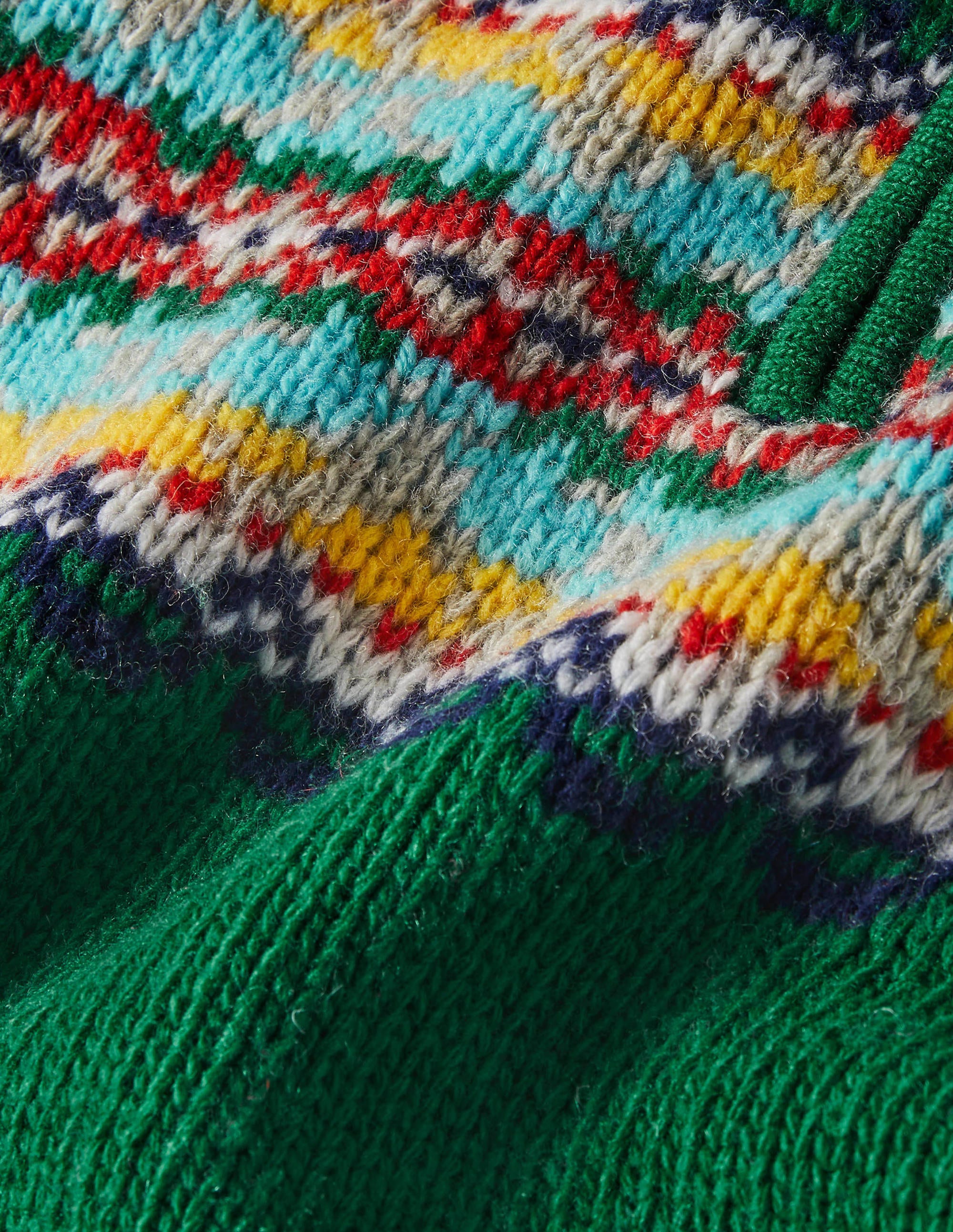 Half-zip sweater-Highland Green Fair Isle - Image 3