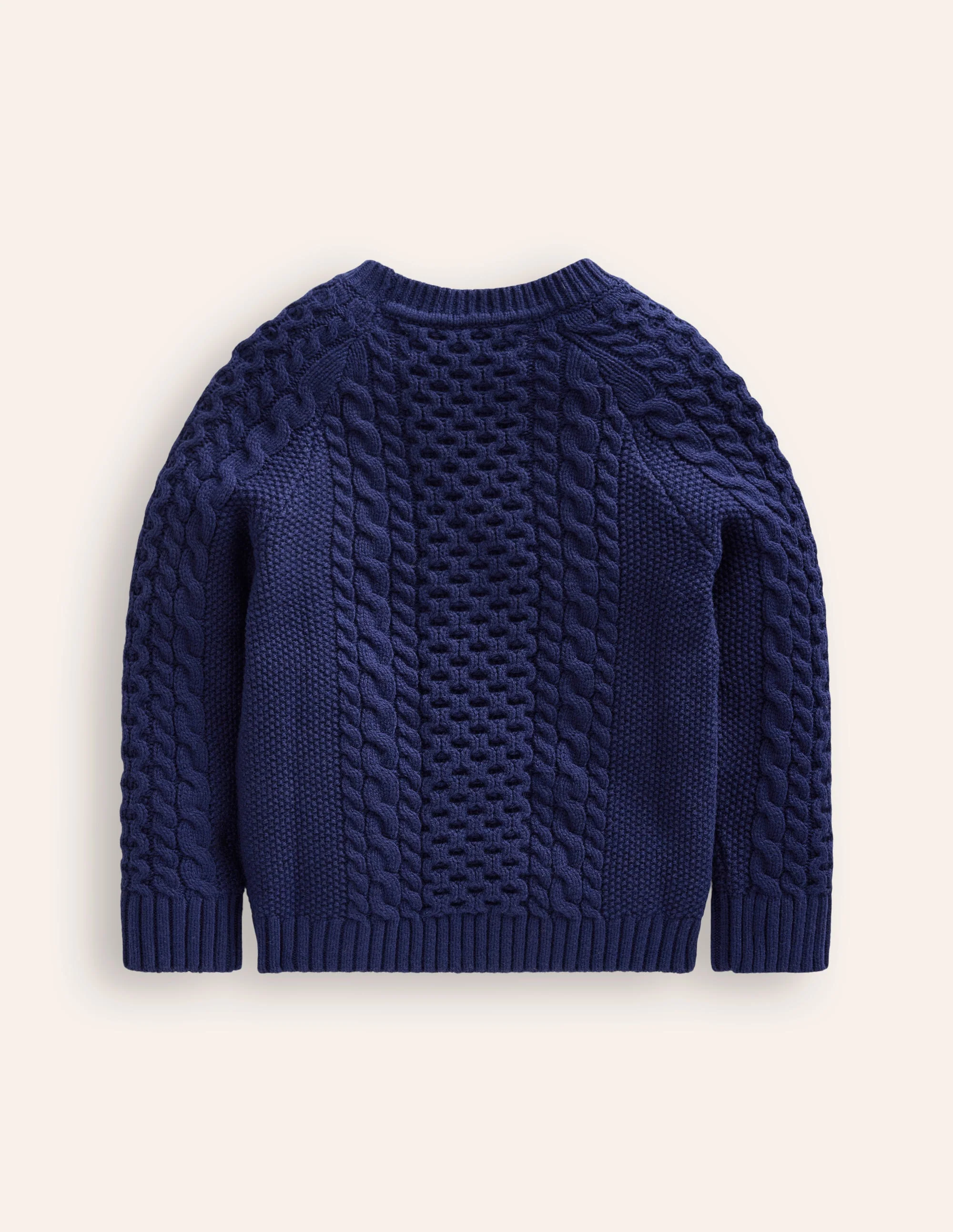 Heritage Cable Sweater-College Navy - Image 2