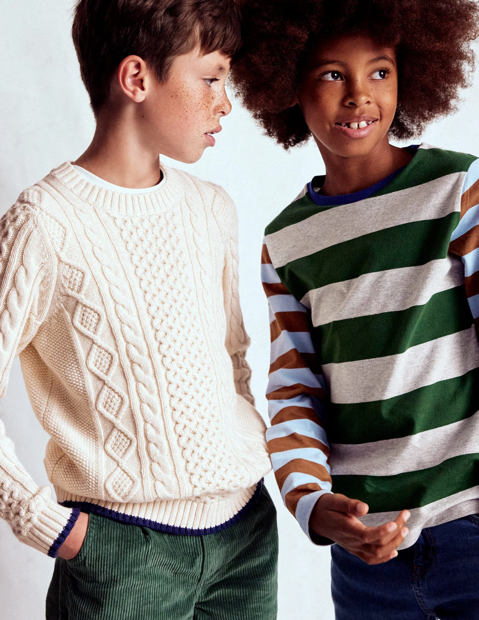 Heritage Cable Sweater-Ecru Marl - Image 6