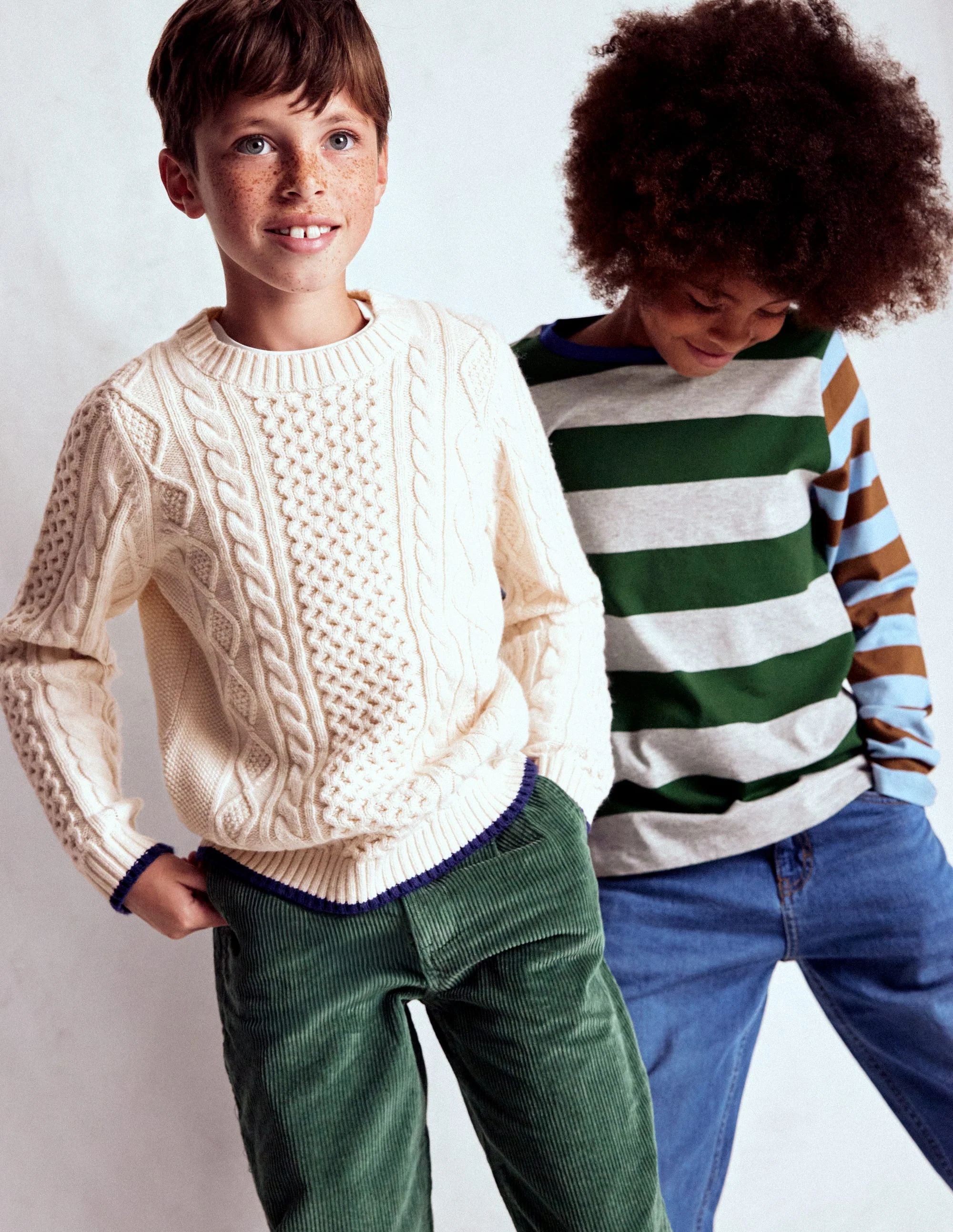 Heritage Cable Sweater-Ecru Marl - Image 7