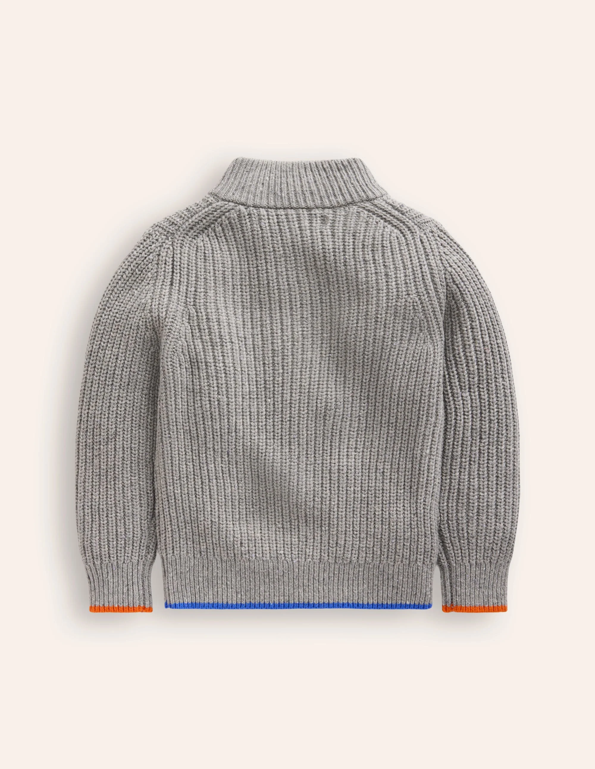 Heritage Half-Zip Sweater-Grey Marl - Image 2