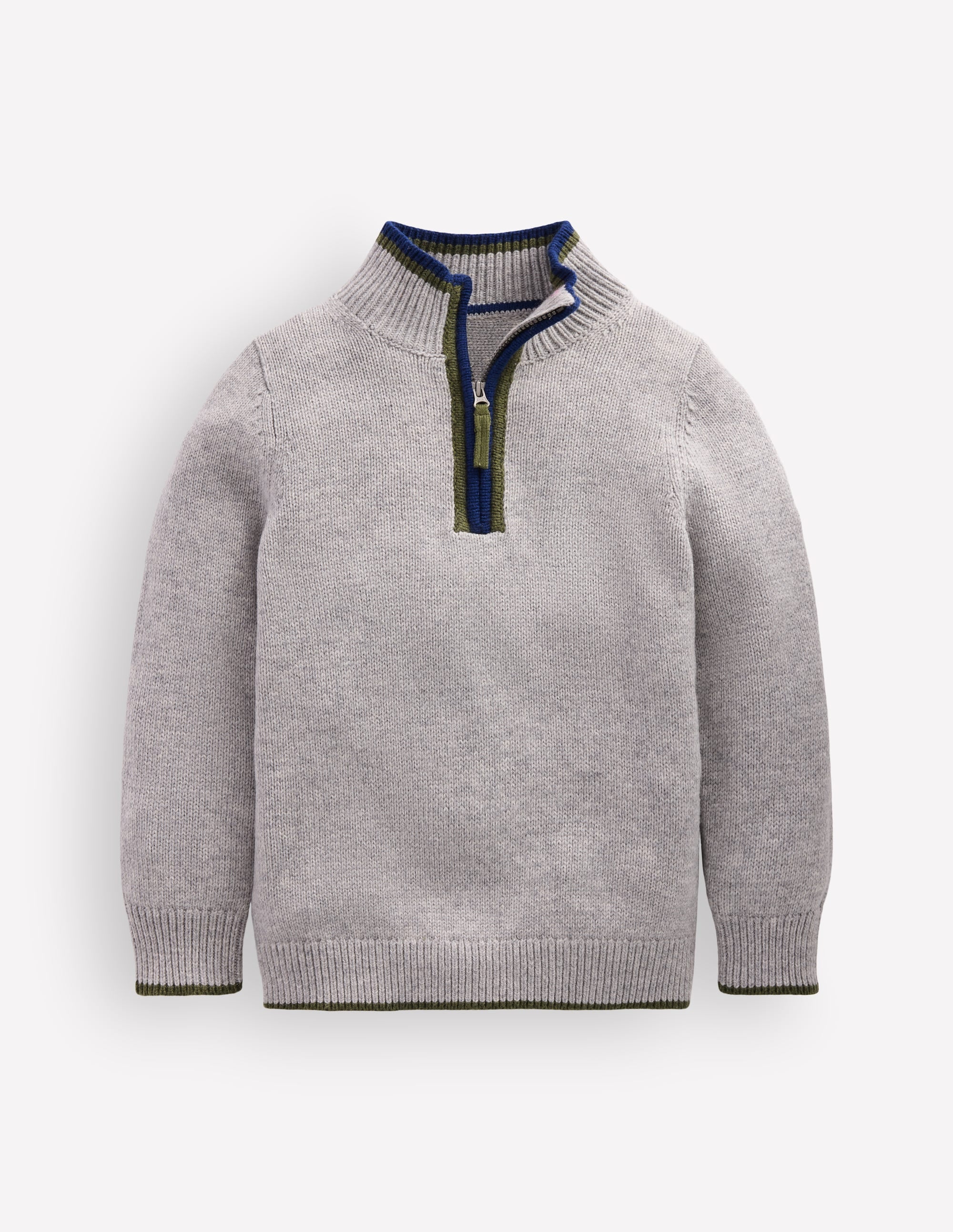 Heritage Half-Zip Sweater-Grey Marl