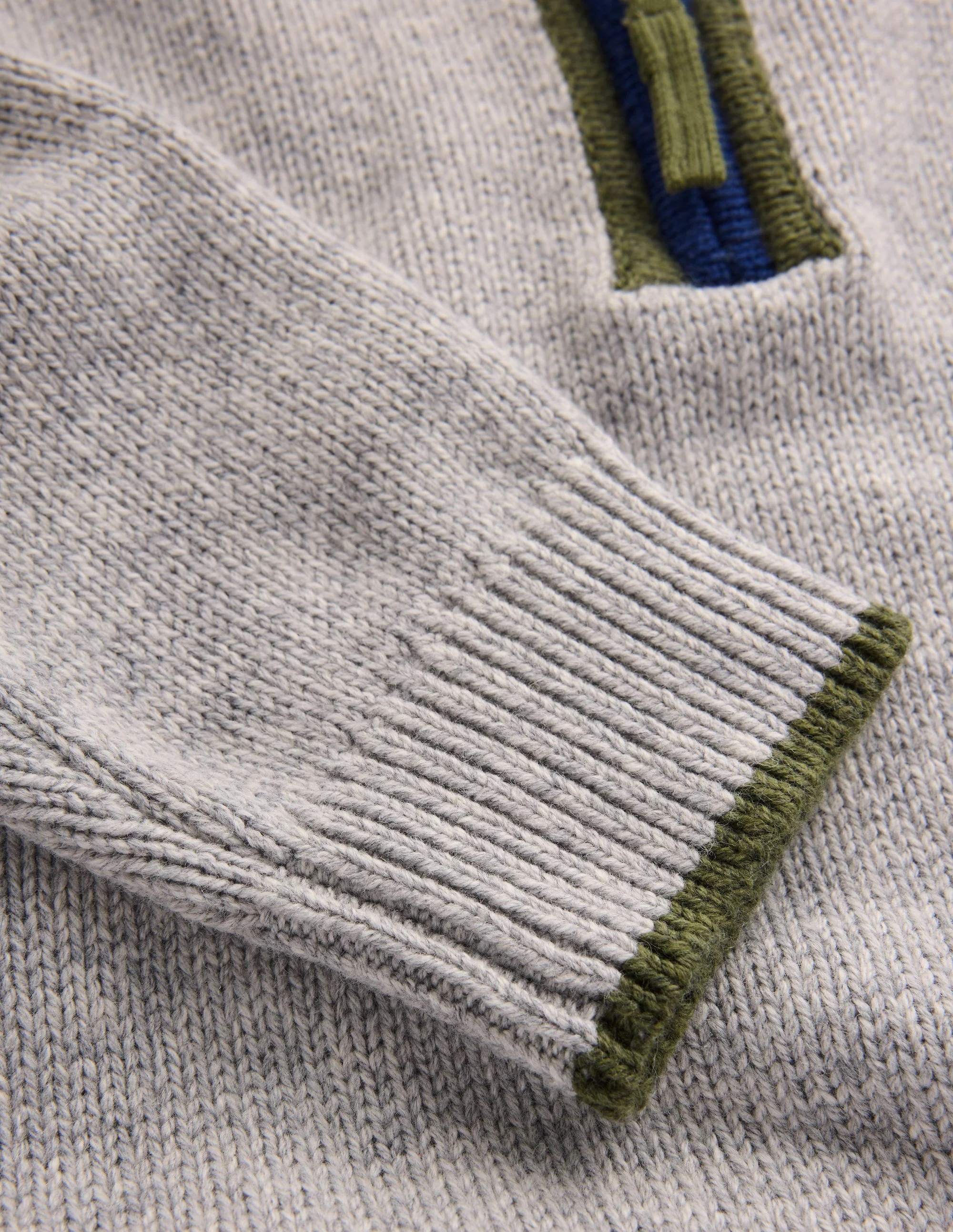 Heritage Half-Zip Sweater-Grey Marl - Image 3