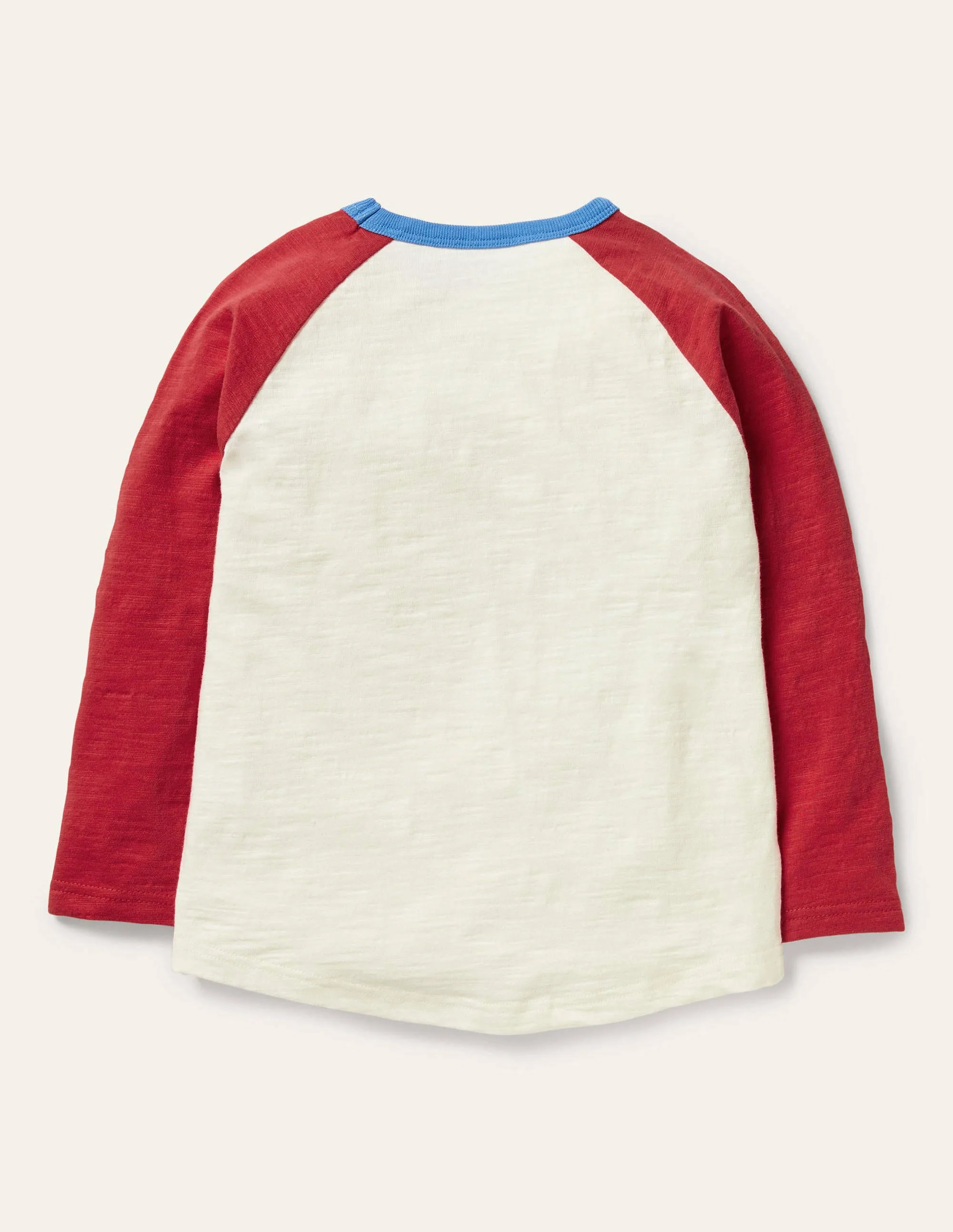 Hero Slogan Raglan T-shirt-Ivory/Elizabethan Blue Hero - Image 2