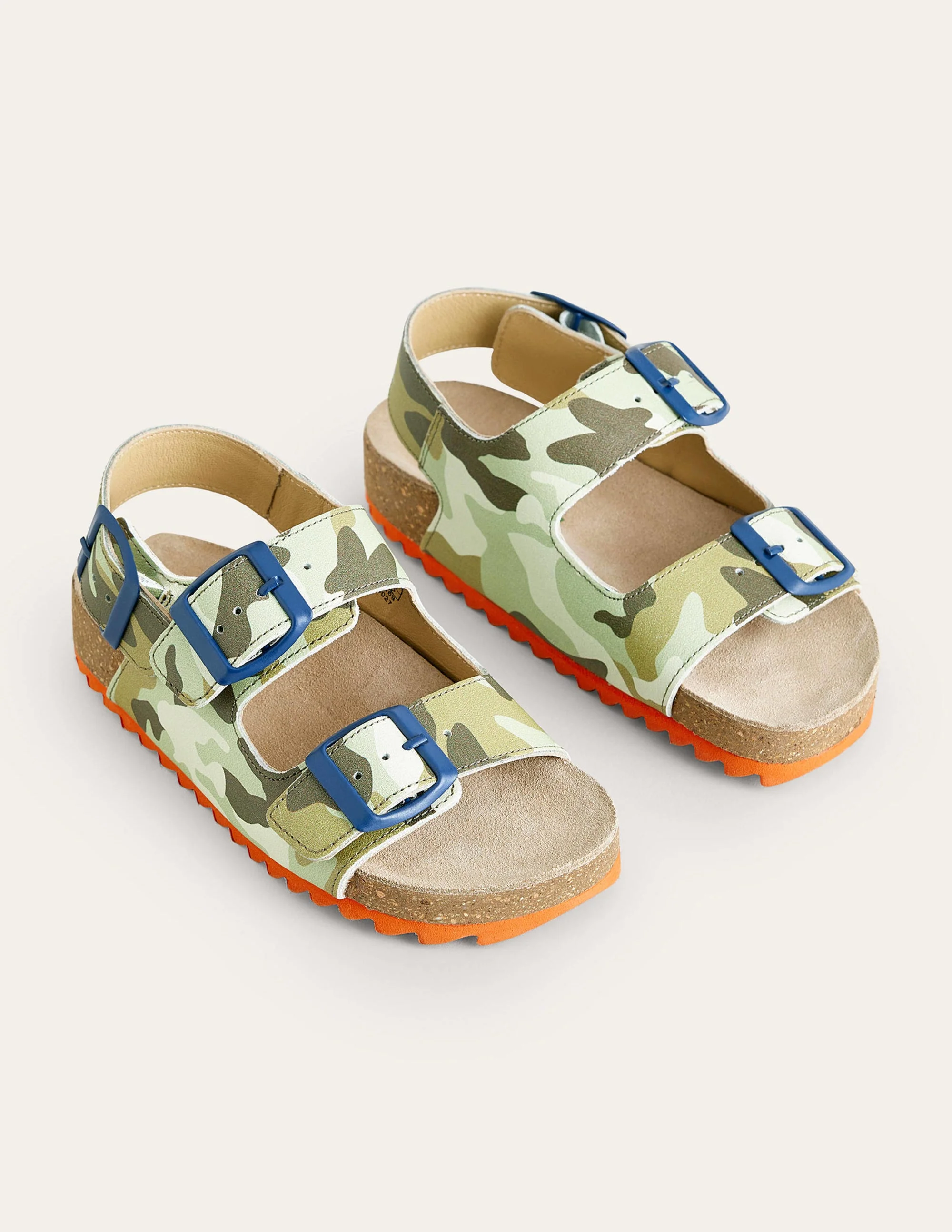 Leather Sandal-Camo Green - Image 2