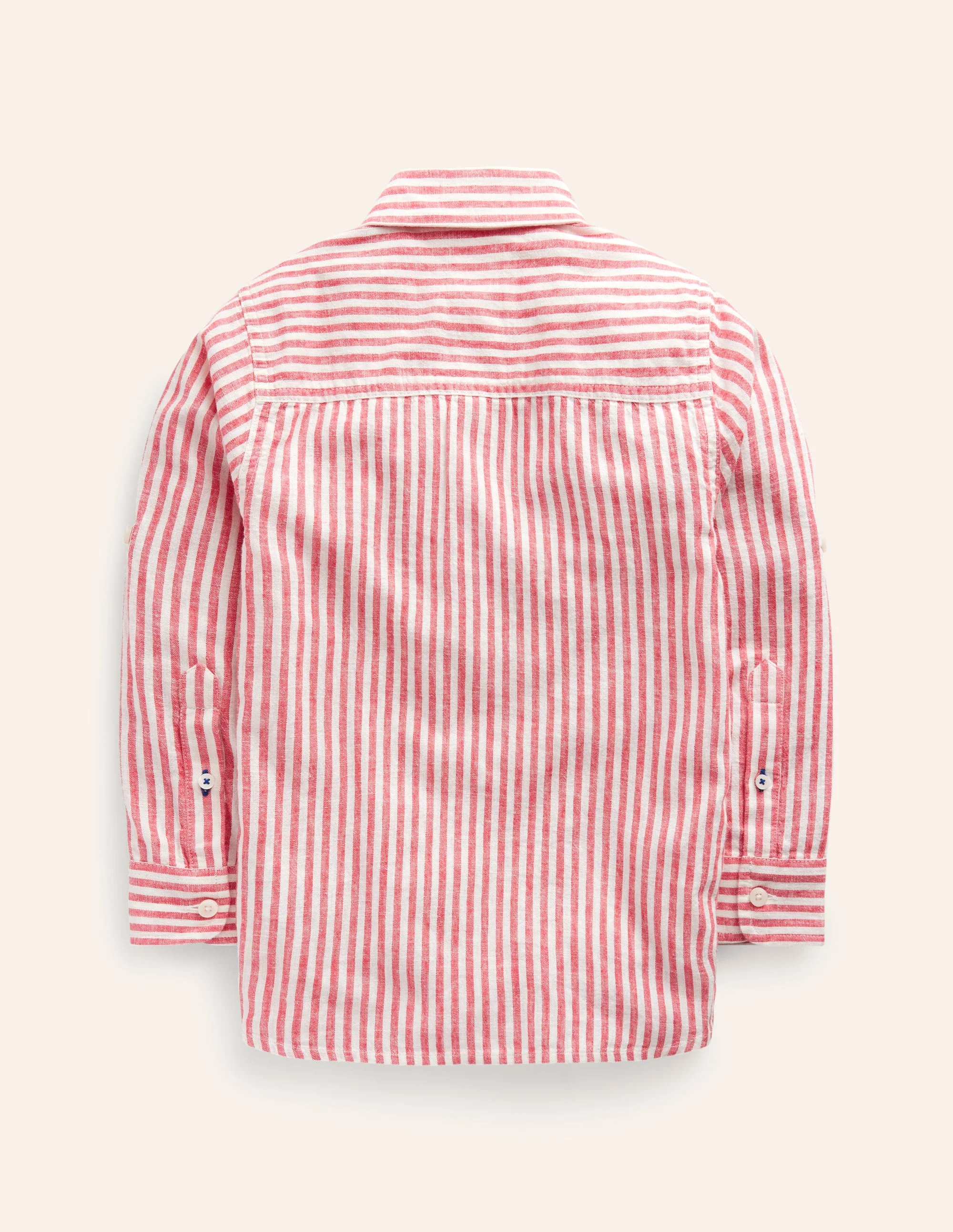 Linen Shirt-Jam Red / Ivory Stripe - Image 2