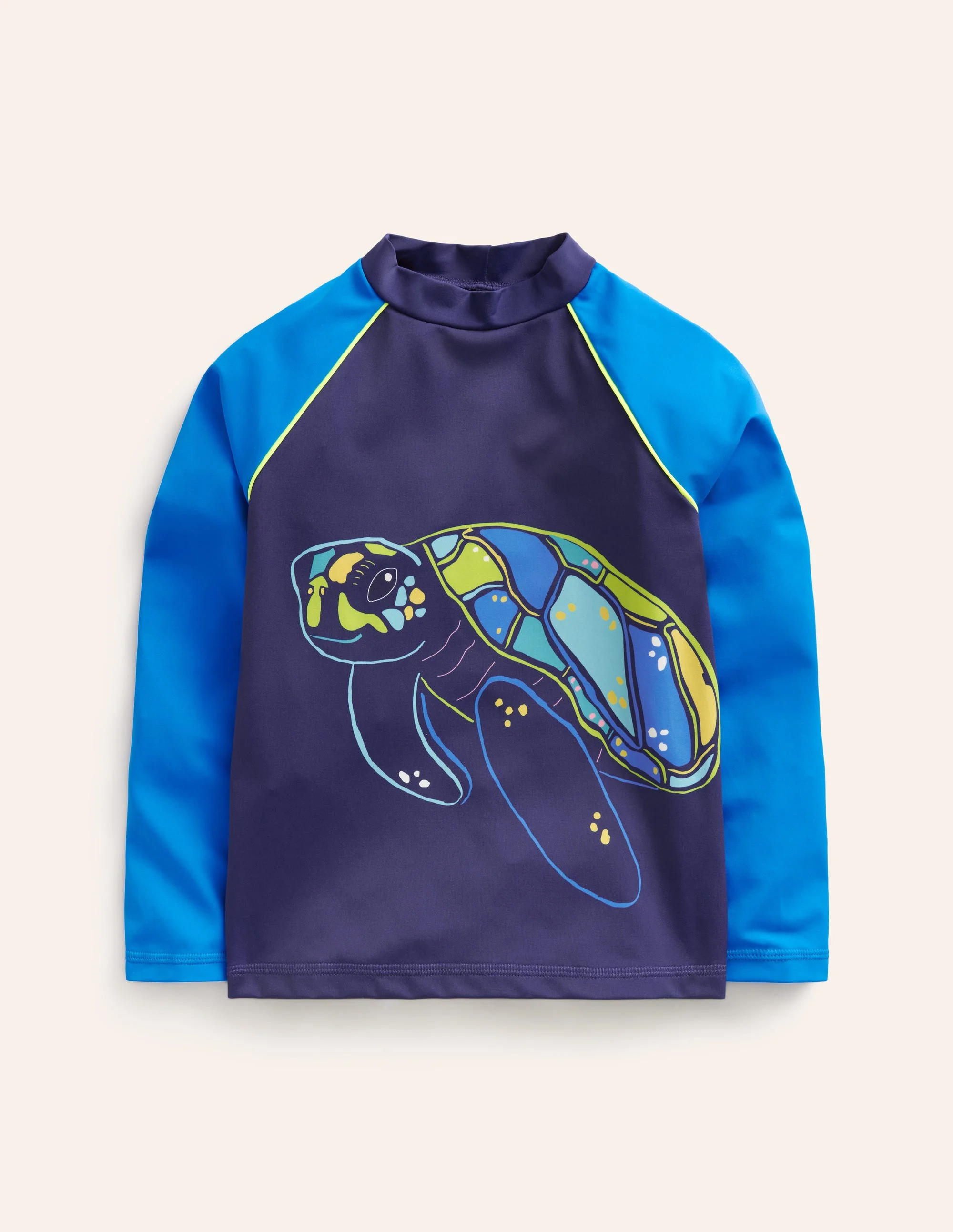 Logo Rash Guard-Turtle Blue