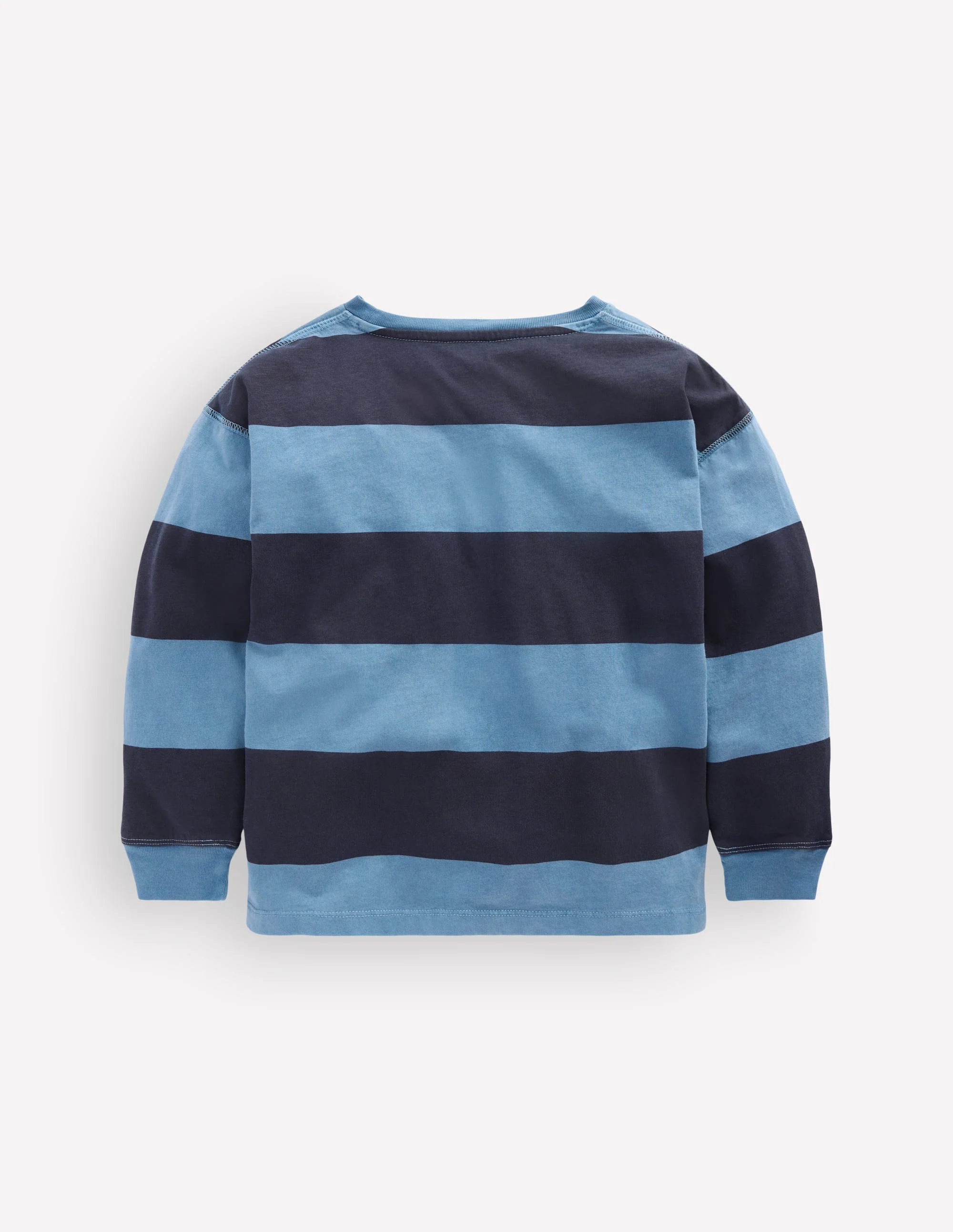Long Sleeve Garment Dye Tee-College Navy / Denim Blue - Image 3