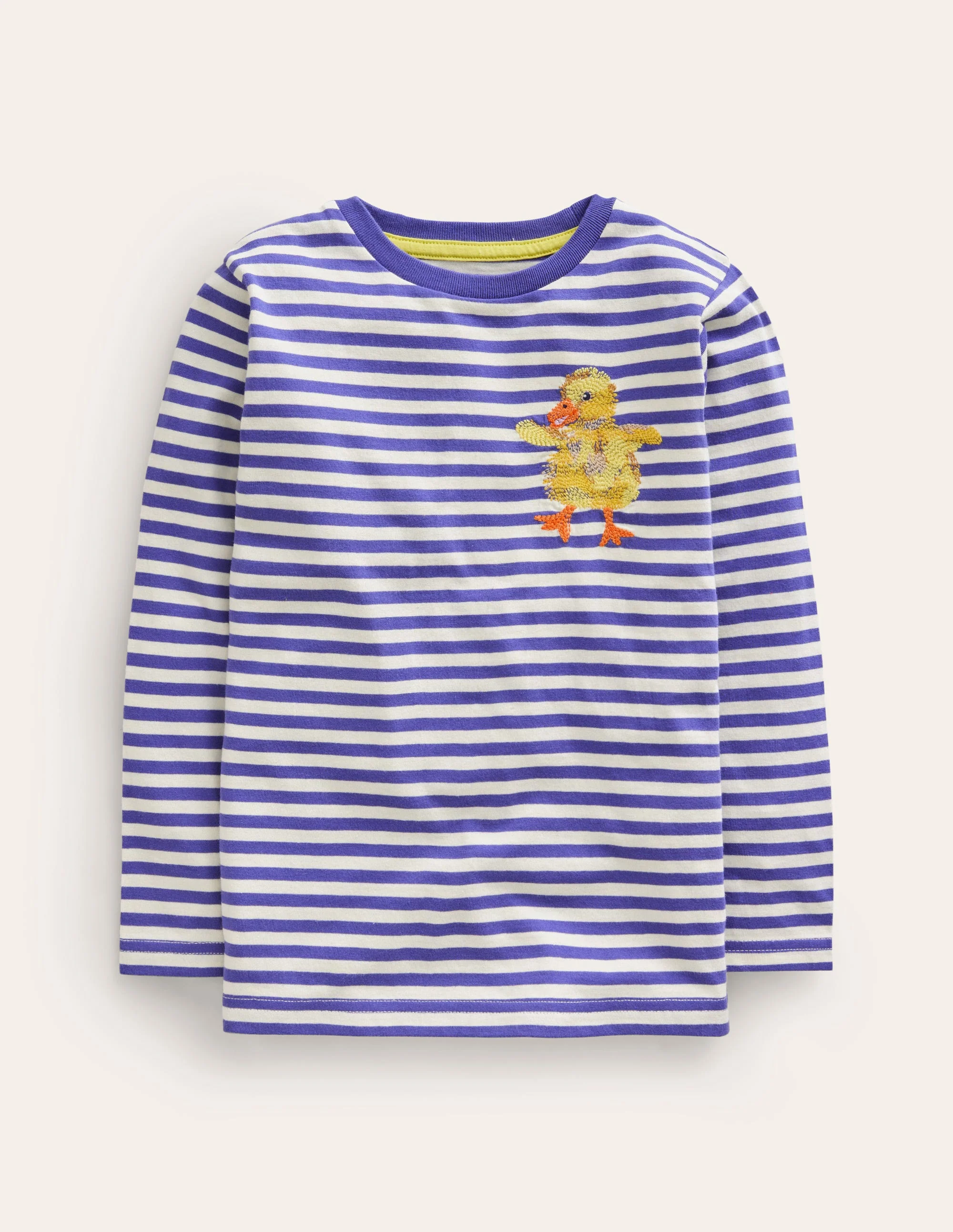 Long Sleeve Stitch T-shirt-Soft Starboard/Ivory Chick