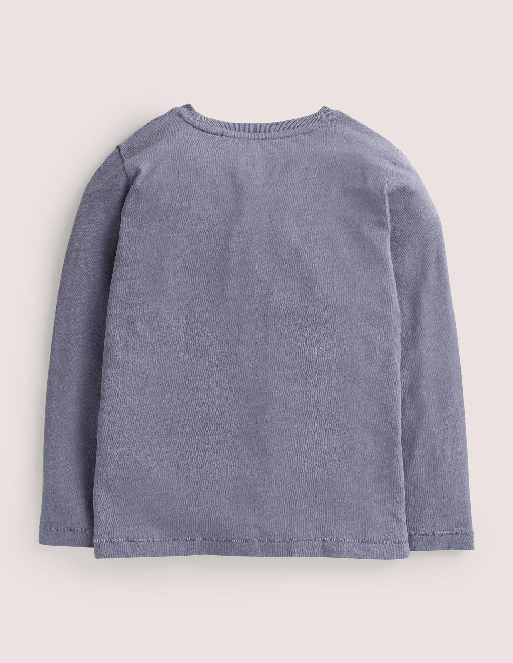 Long-sleeved Washed T-shirt-Blue - Image 2