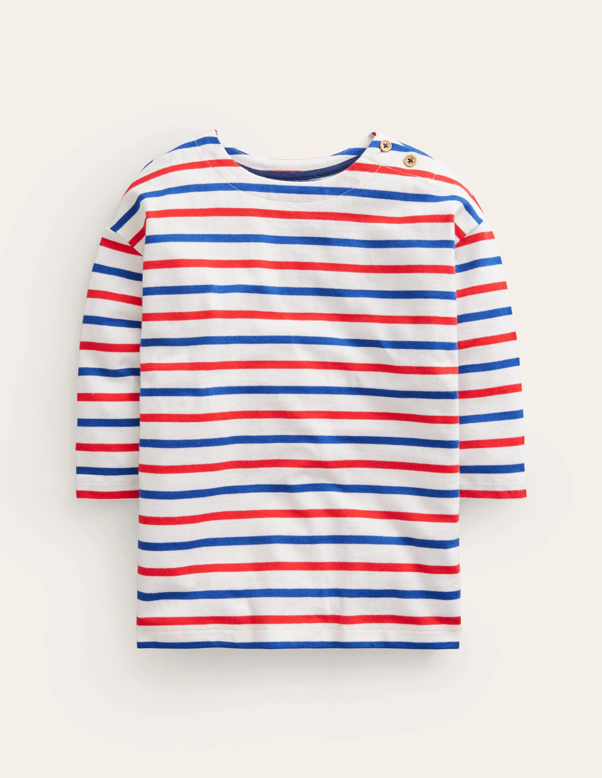 Mariner T-shirt-Sapphire Blue/ Poppy Red