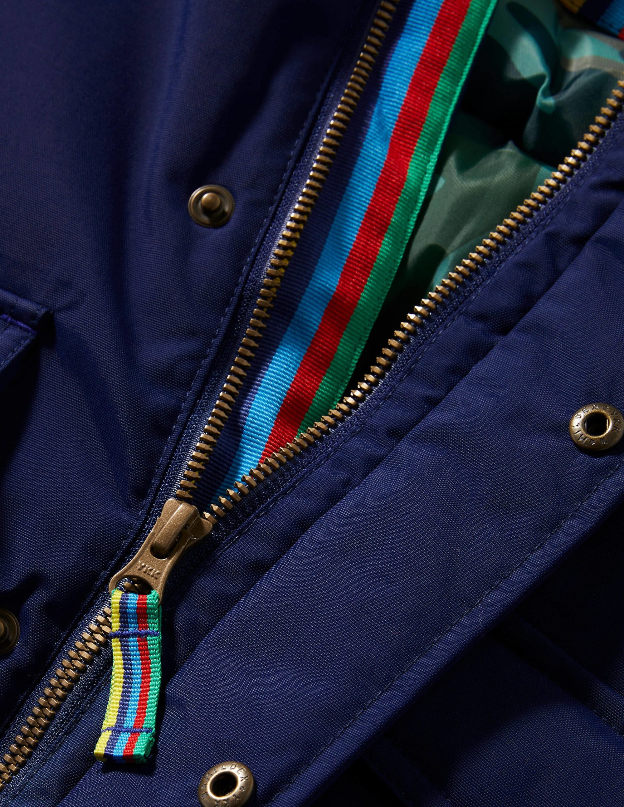 Navy Hooded Waterproof Parka-College Navy - Image 3