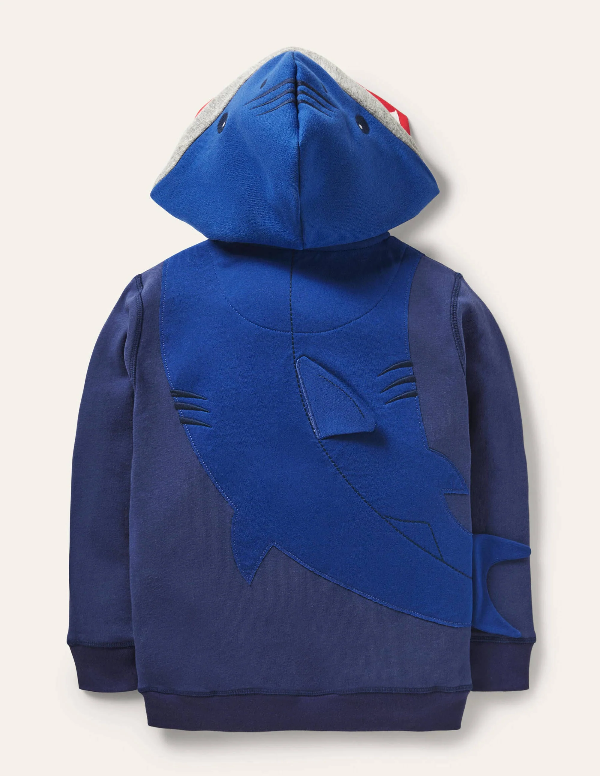 Navy Shark Zip-up Hoodie-College Navy Shark - Image 2