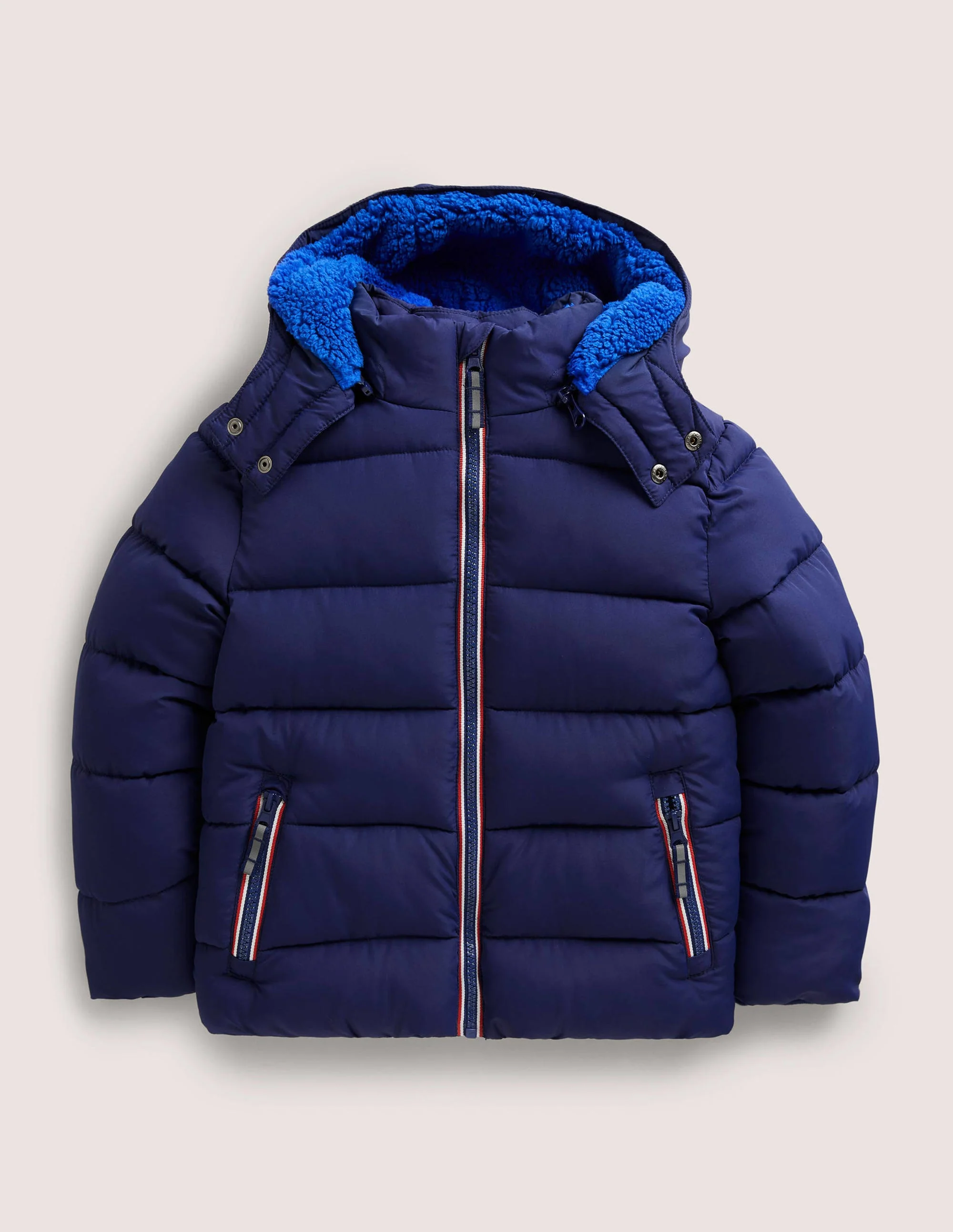 Navy Waterproof Puffer Jacket-College Navy