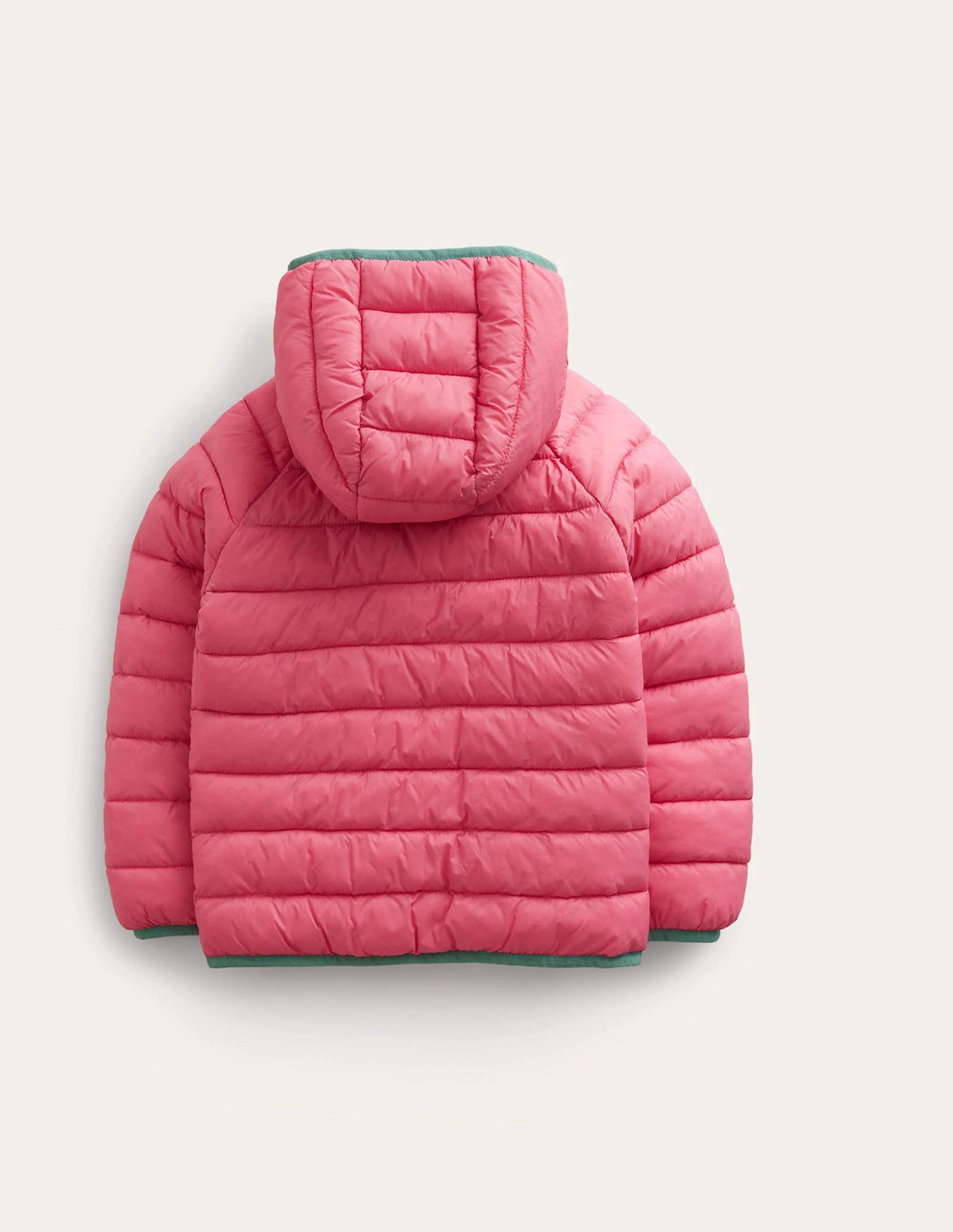 Pack-Away Padded Jacket-Rose Red - Image 2