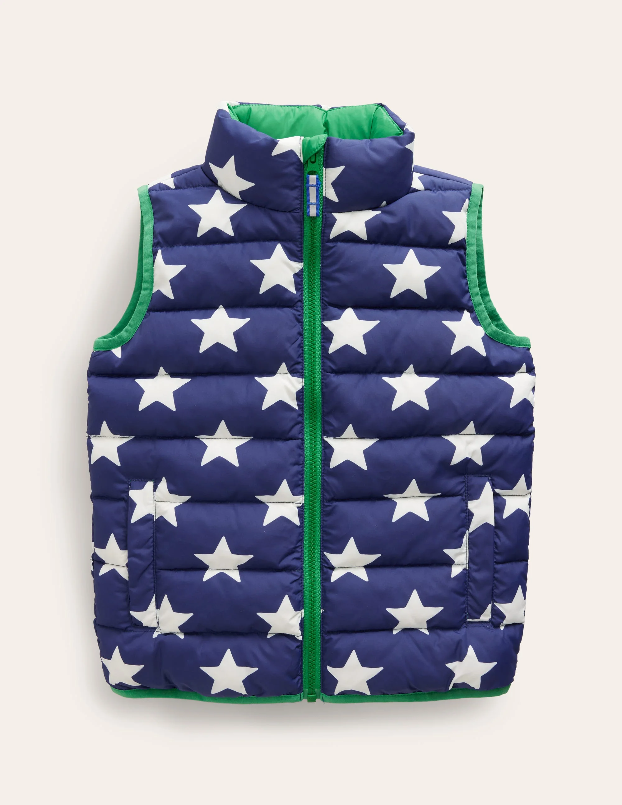 Padded Vest-College Navy Star
