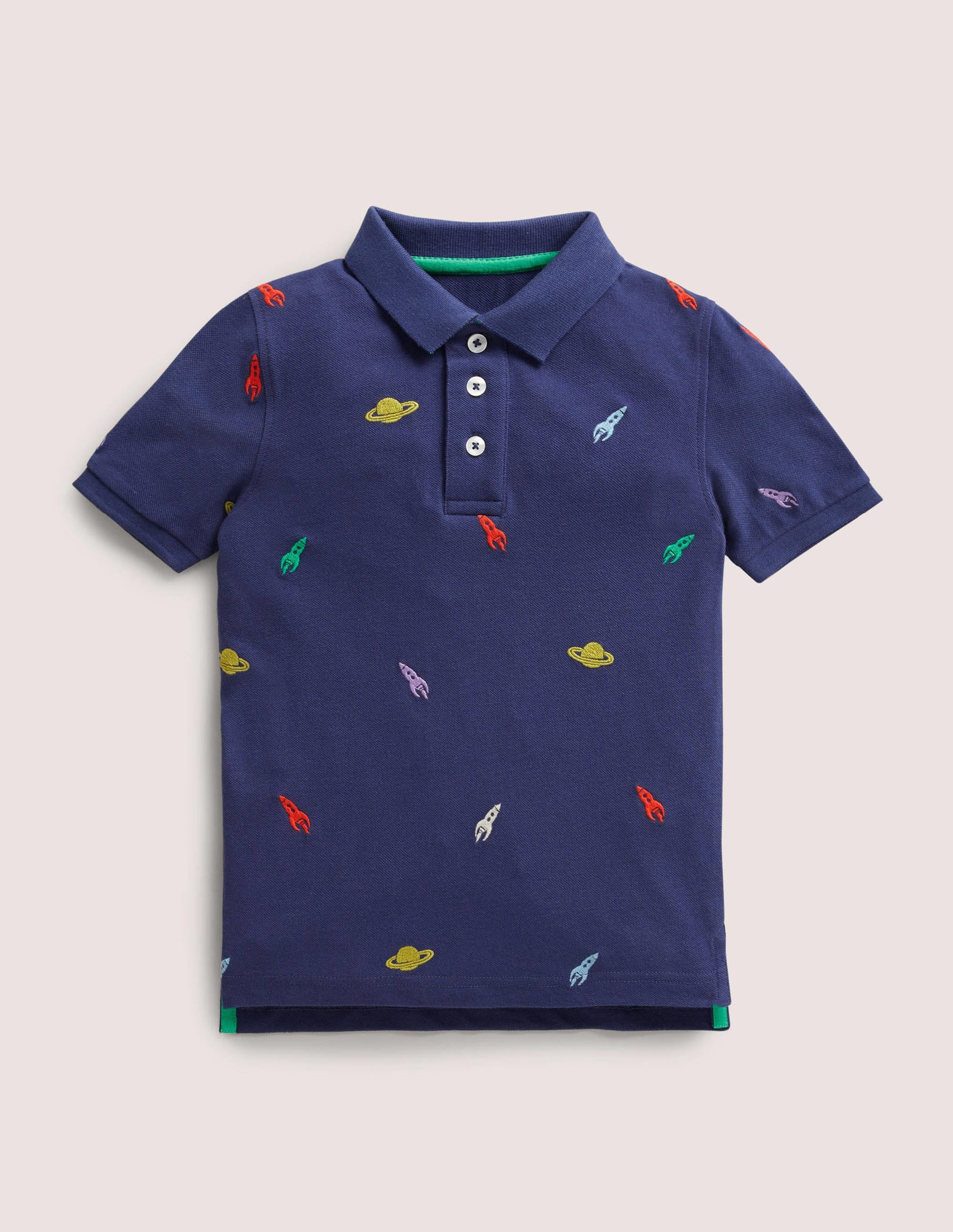 Piqué Polo Shirt-Starboard Blue Space
