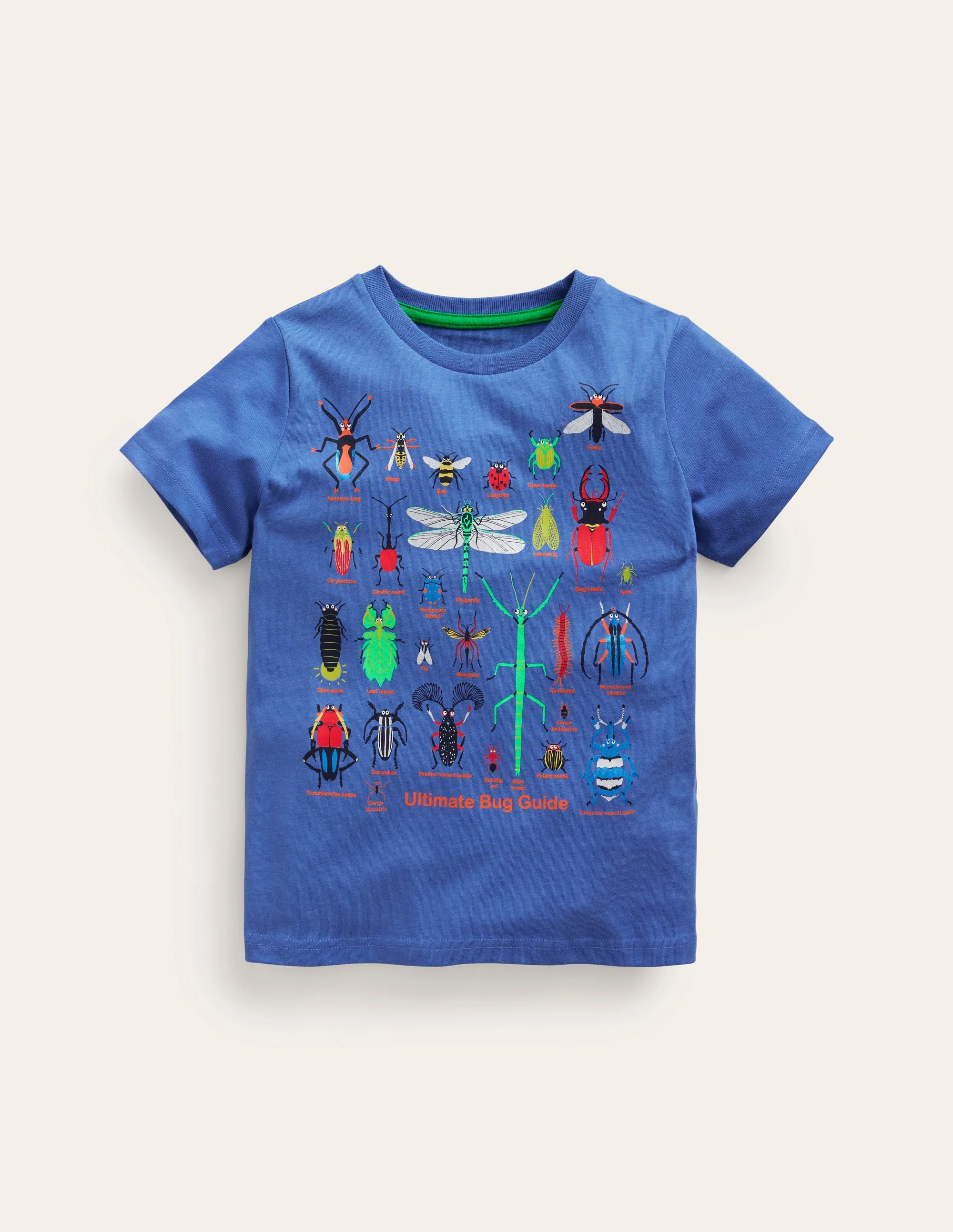 Printed Bugs T-shirt-Navy Bugs
