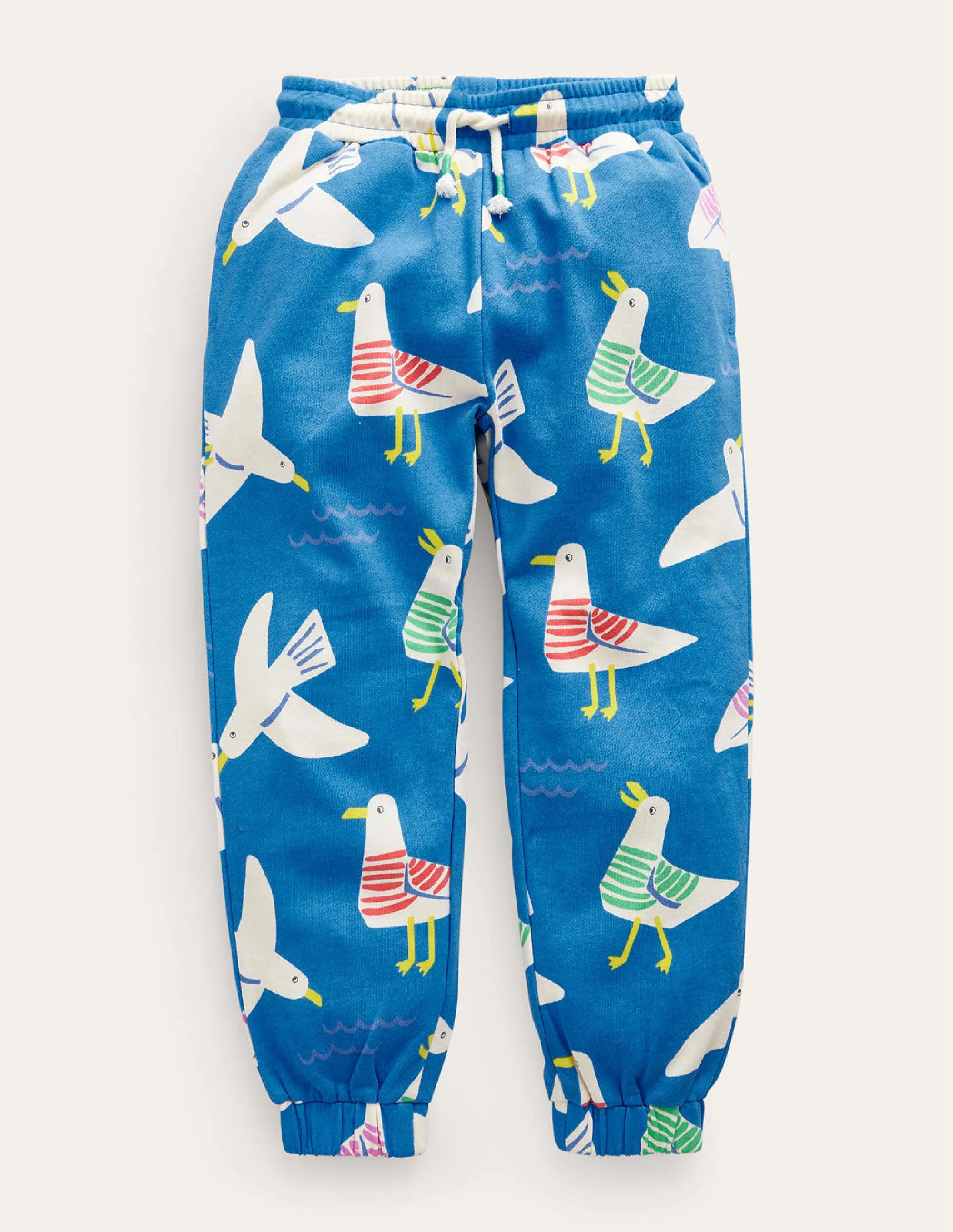Printed Cosy Sweatpants-Directoire Blue Seagulls