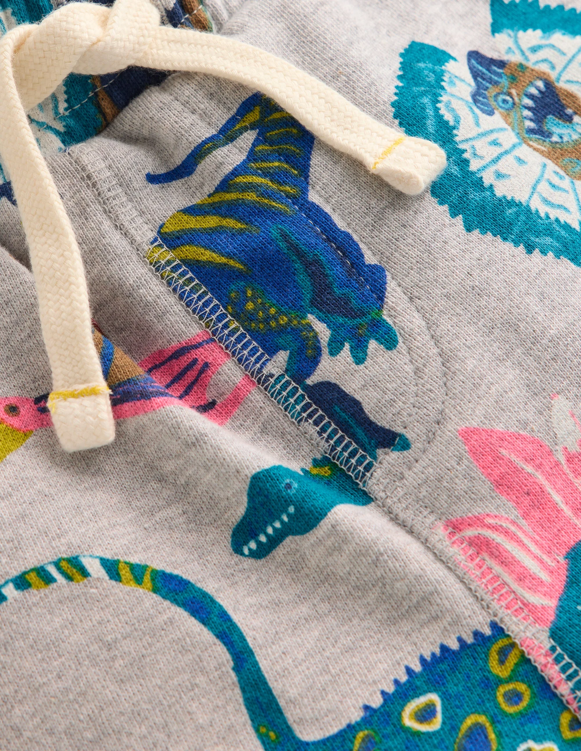 Printed Shorts-Grey Dinos - Image 3