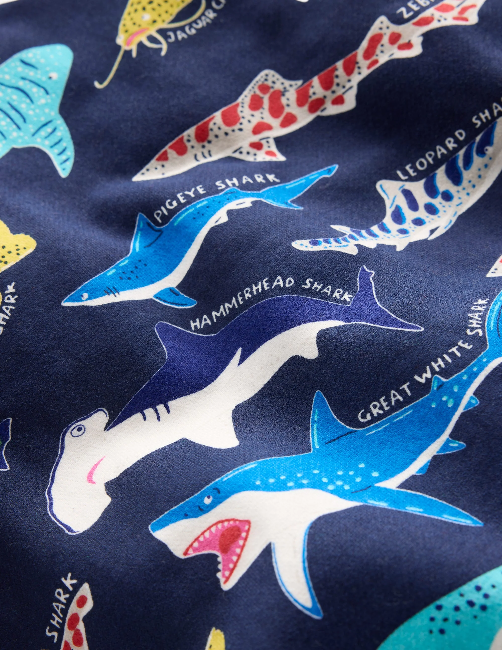 Printed Sweatshirt-College Navy Sharks - Image 3