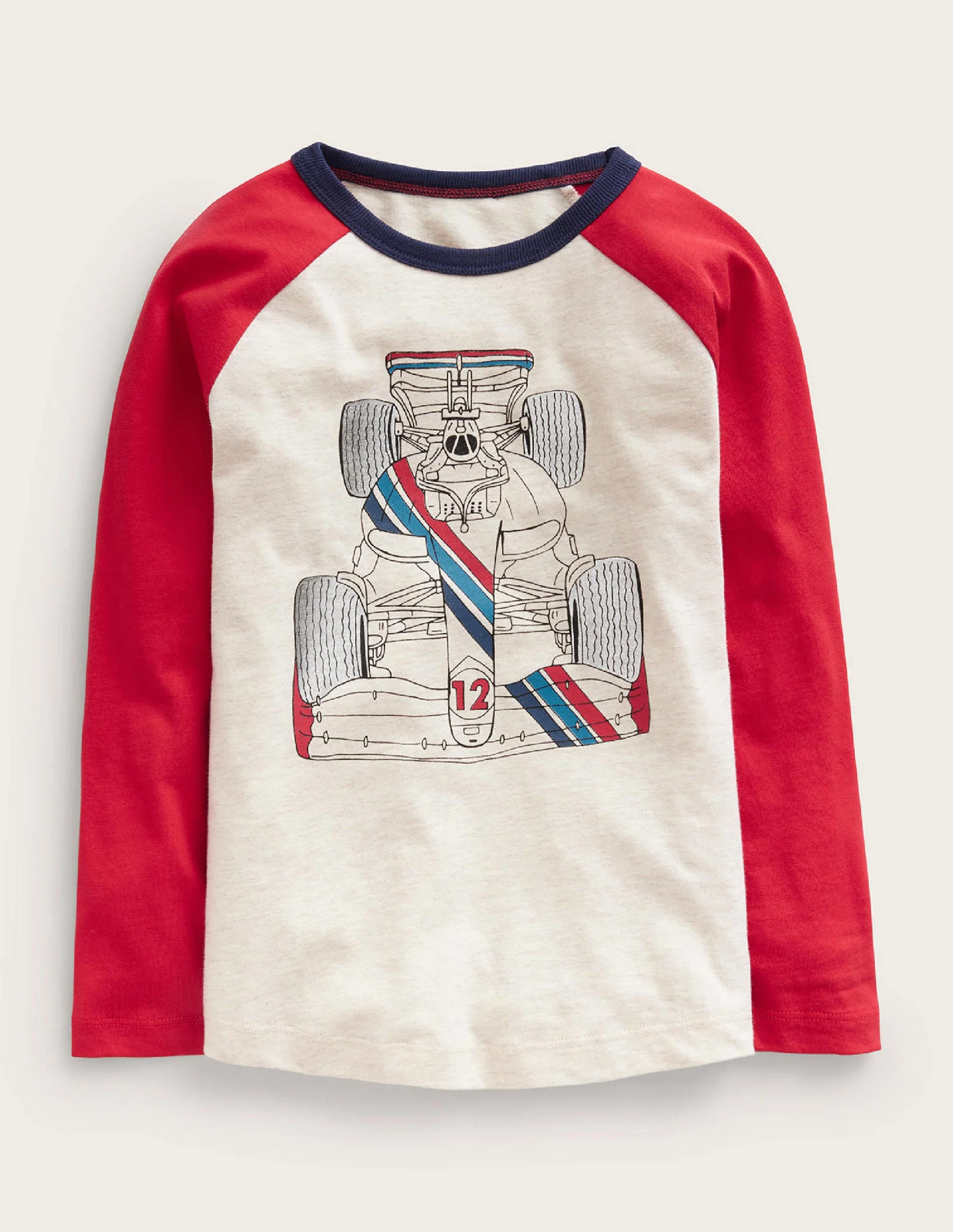 Printed Vehicle T-Shirt-Oatmeal Marl