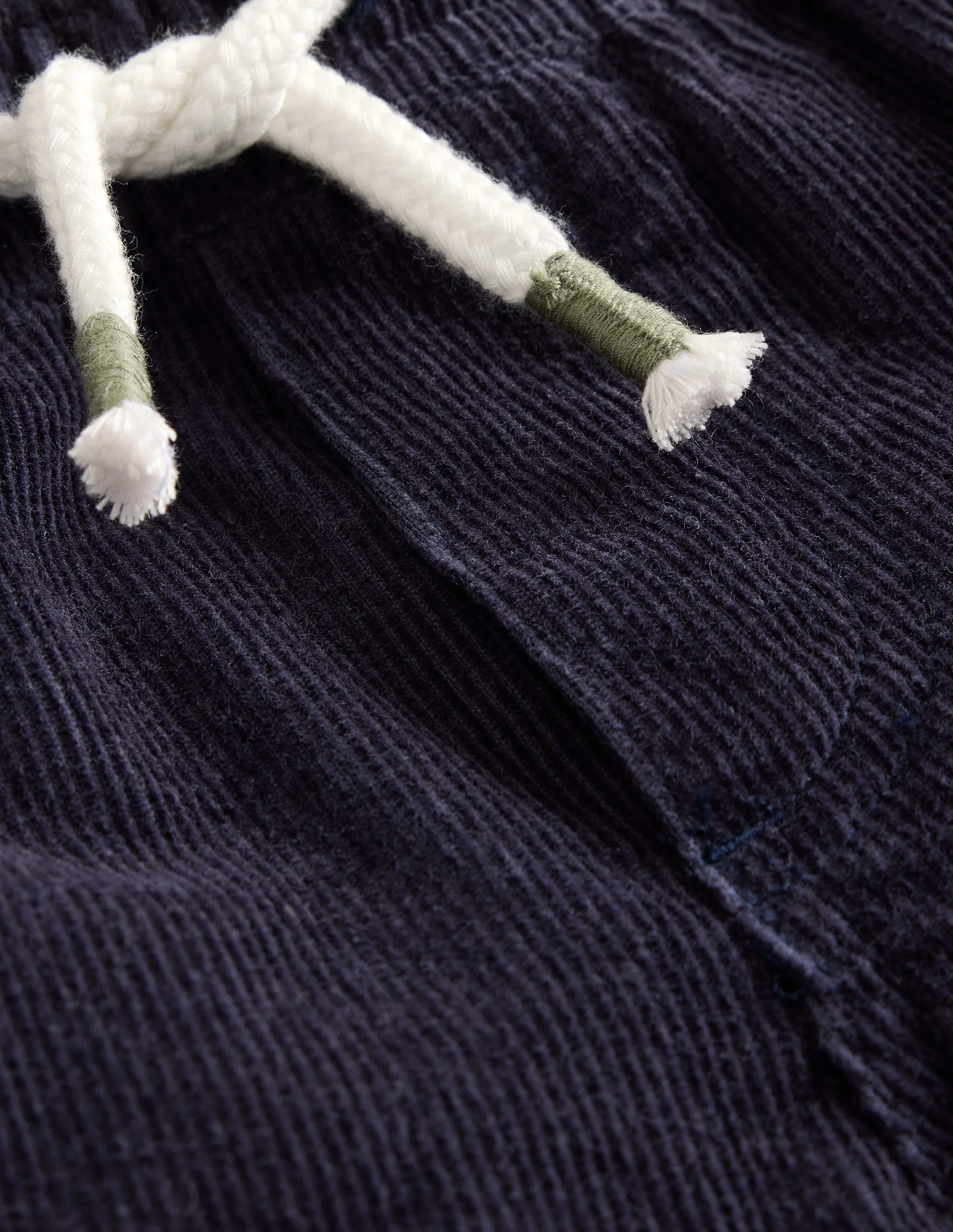 Pull-on Cord Cargo Pants-French Navy - Image 3