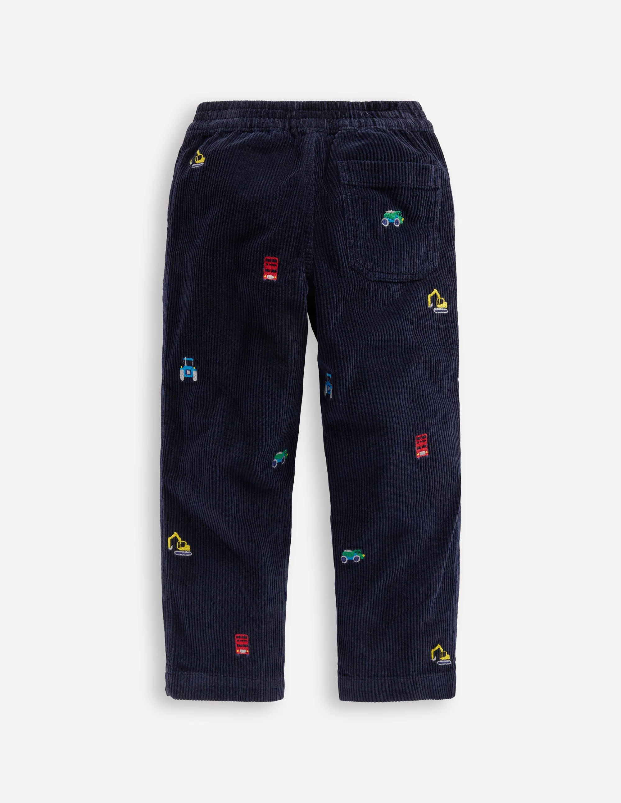 Pull-on Cord Pants-Construction Embroidery - Image 2