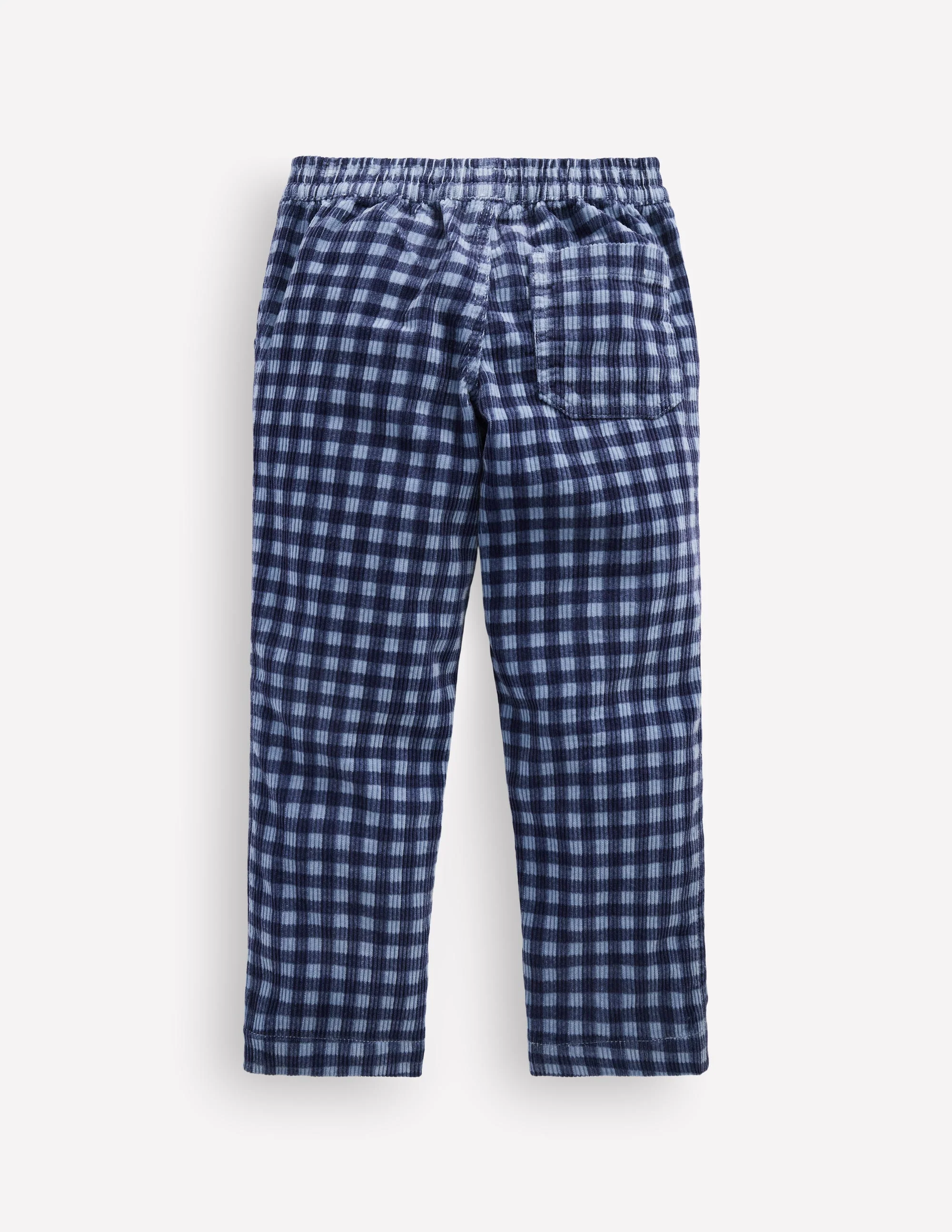 Pull-on Cord Pants-Faded Denim Gingham - Image 2