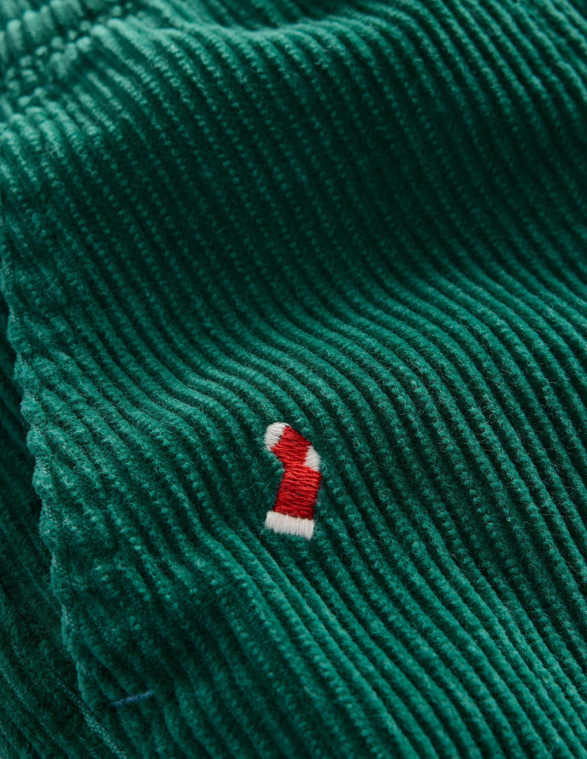 Pull-On Cord Pants-Festive Embroidery - Image 3