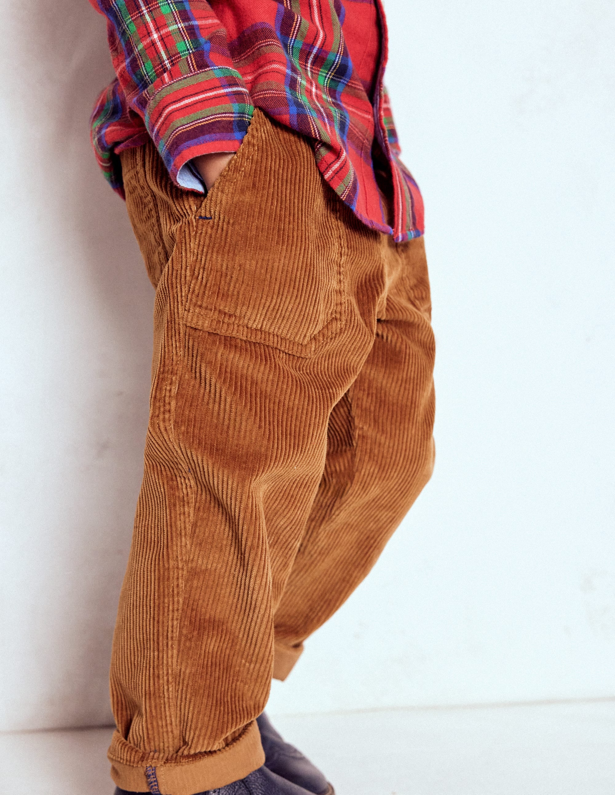 Pull-on Cord Pants-Ginger - Image 2