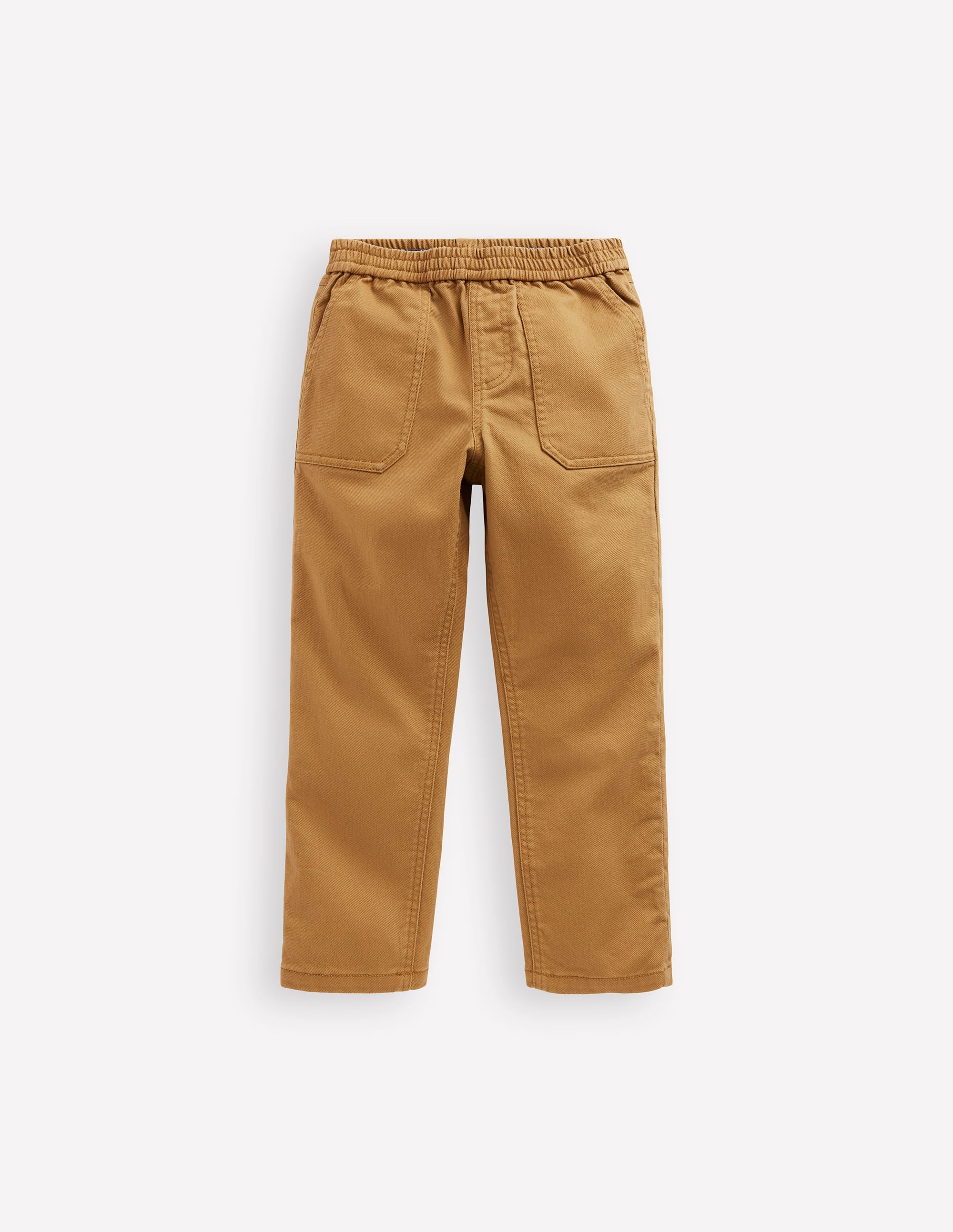 Pull-on Cotton Pants-Stone Grey