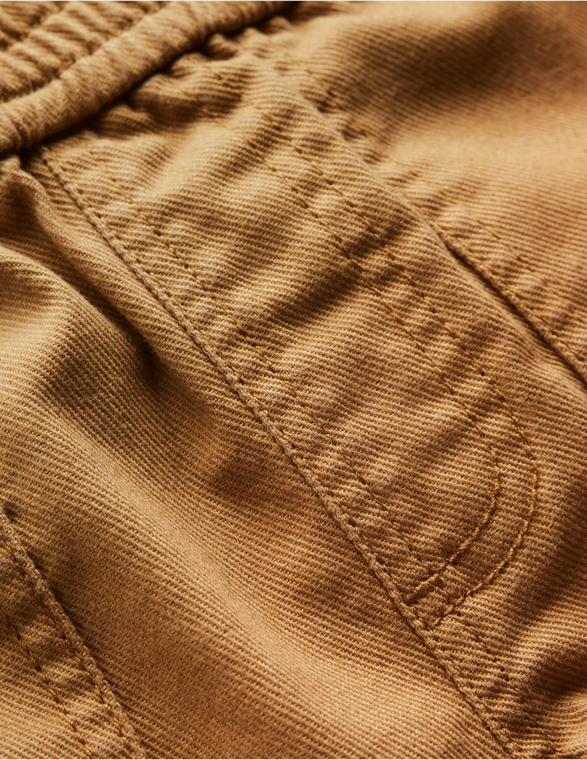Pull-on Cotton Pants-Stone Grey - Image 3