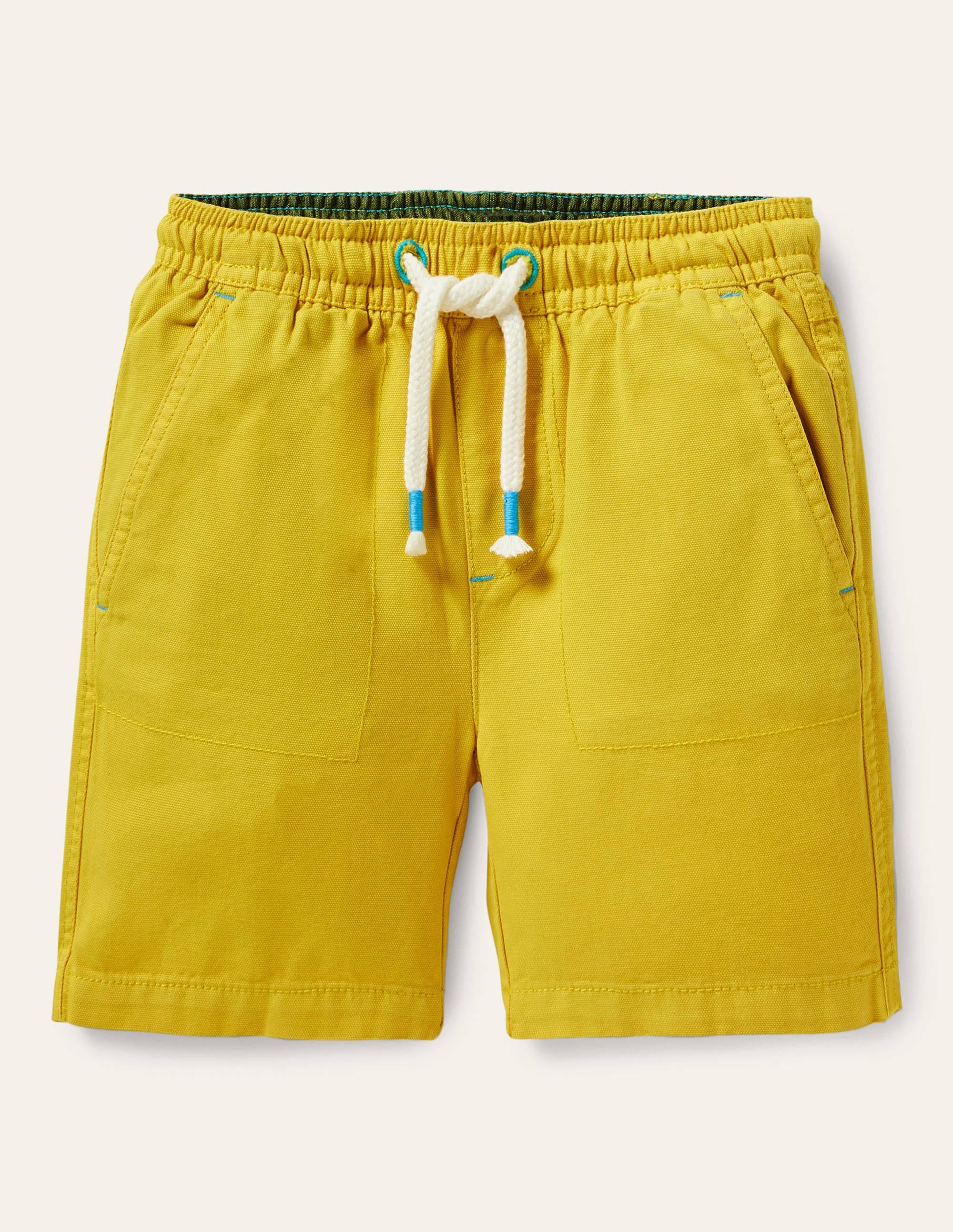 Pull-on Drawstring Shorts-Daffodil Yellow