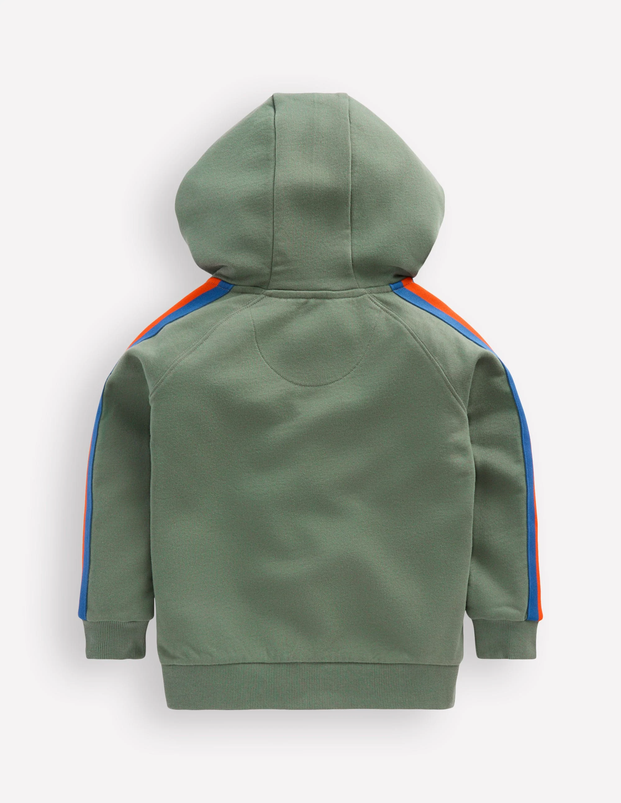 Raglan Zip-through Hoody-Bottle Green - Image 3