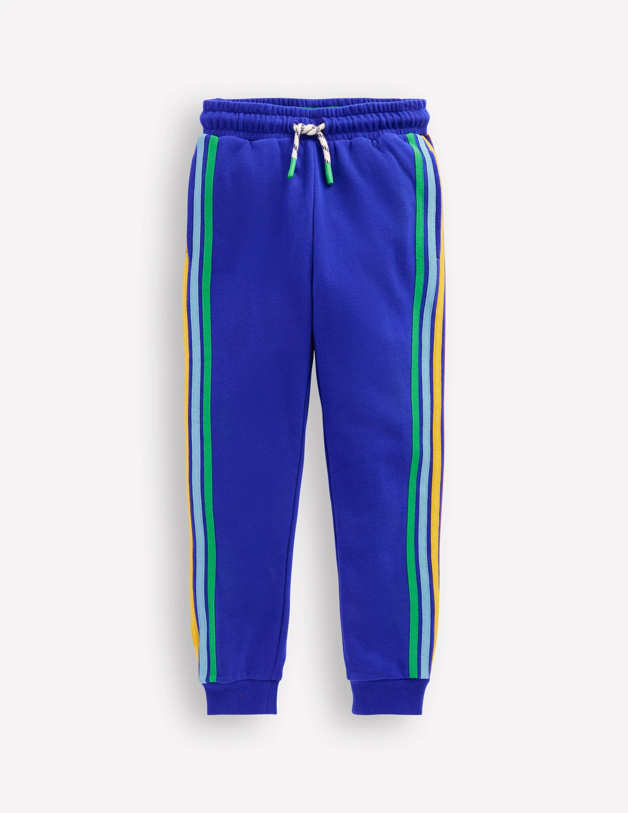 Rainbow Stripe Sweatpants-Bright Blue