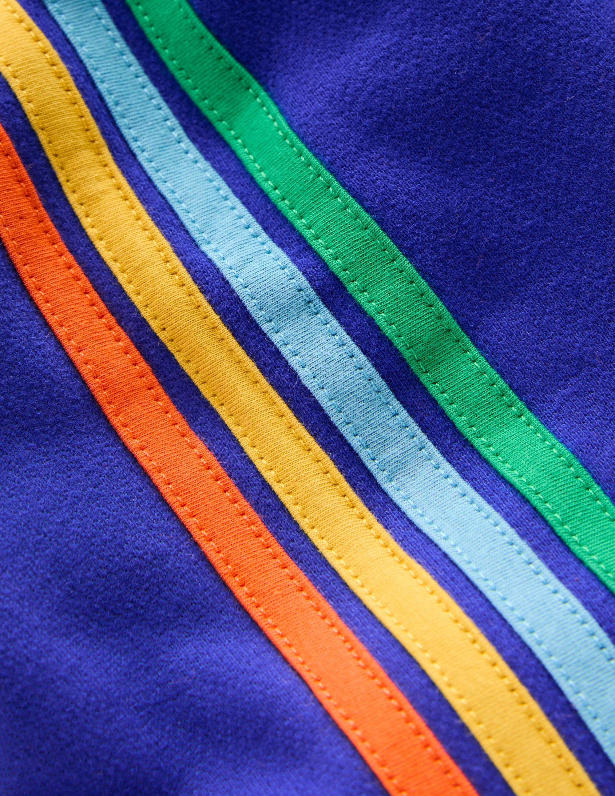 Rainbow Stripe Sweatpants-Bright Blue - Image 3